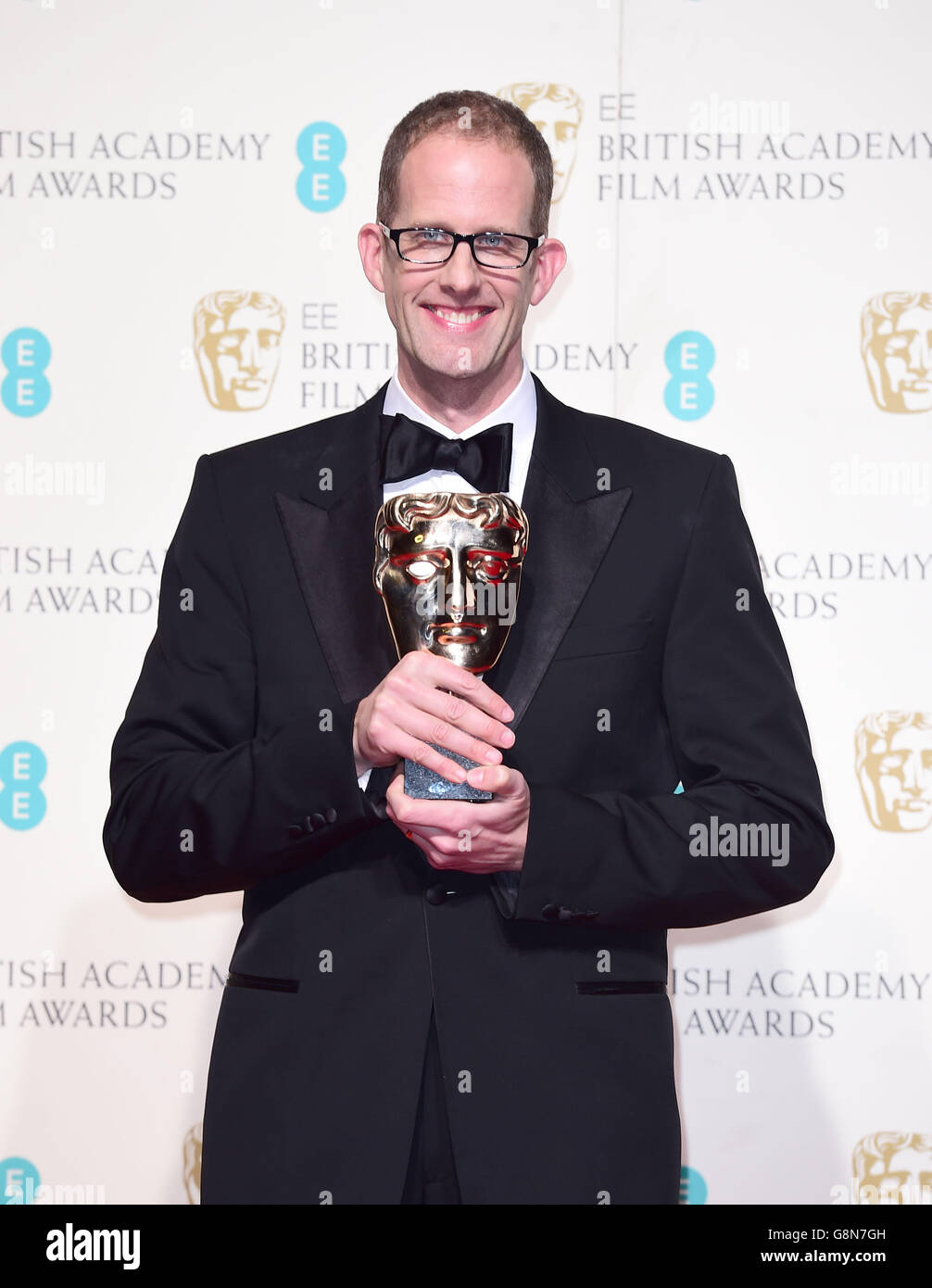 Pete Docter with the BAFTA for Best Animated Film (Inside Out) in the press room at the EE British Academy Film Awards at the Royal Opera House, Bow Street, London. PRESS ASSOCIATION Pete Docter with the BAFTA for Best Animated Film (Inside Out) in the press room at the EE British Academy Film Awards at the Royal Opera House, Bow Street, London. PRESS ASSOCIATION