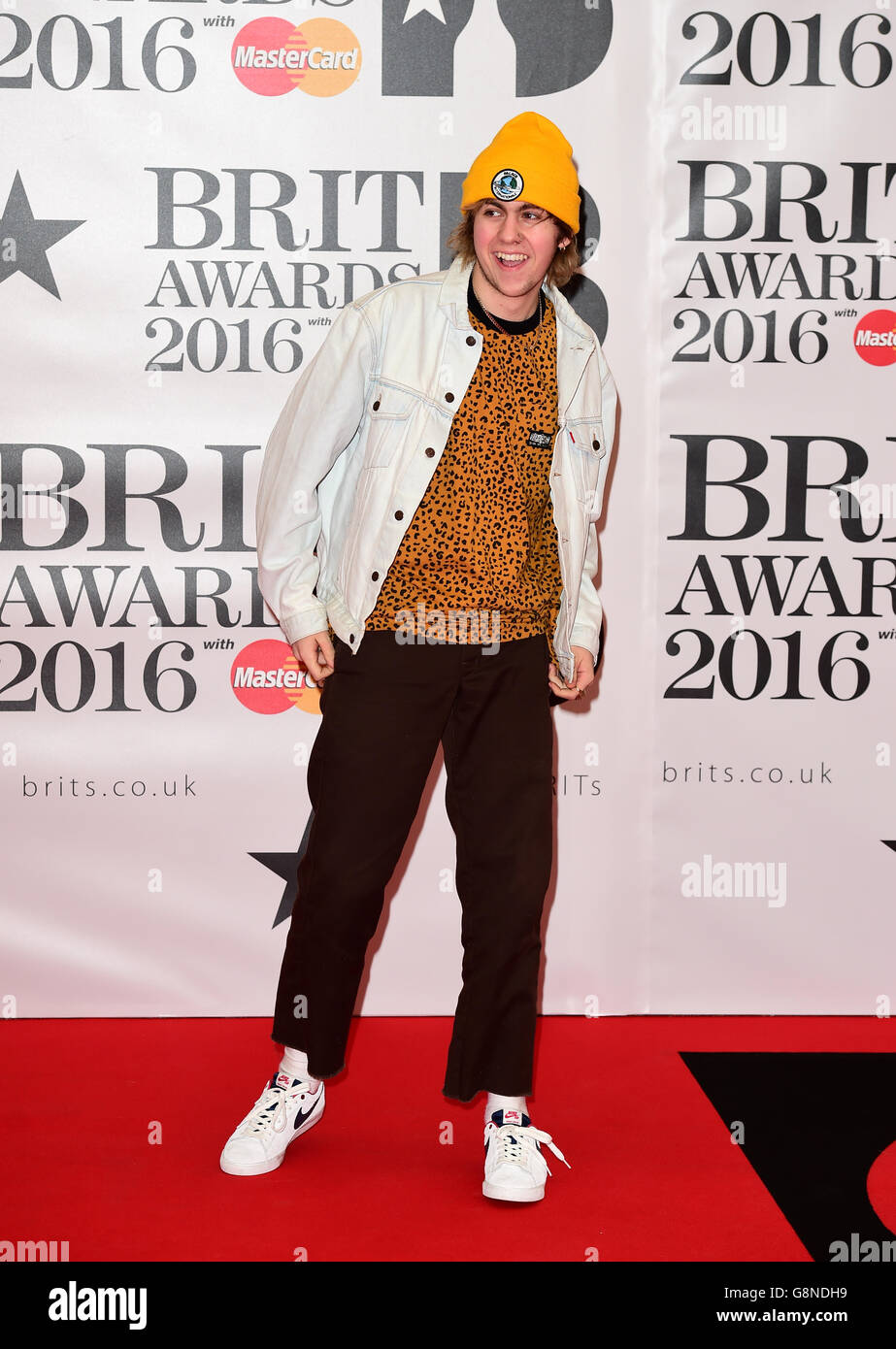 Rat Boy arriving for the 2016 Brit Awards at the O2 Arena, London Stock