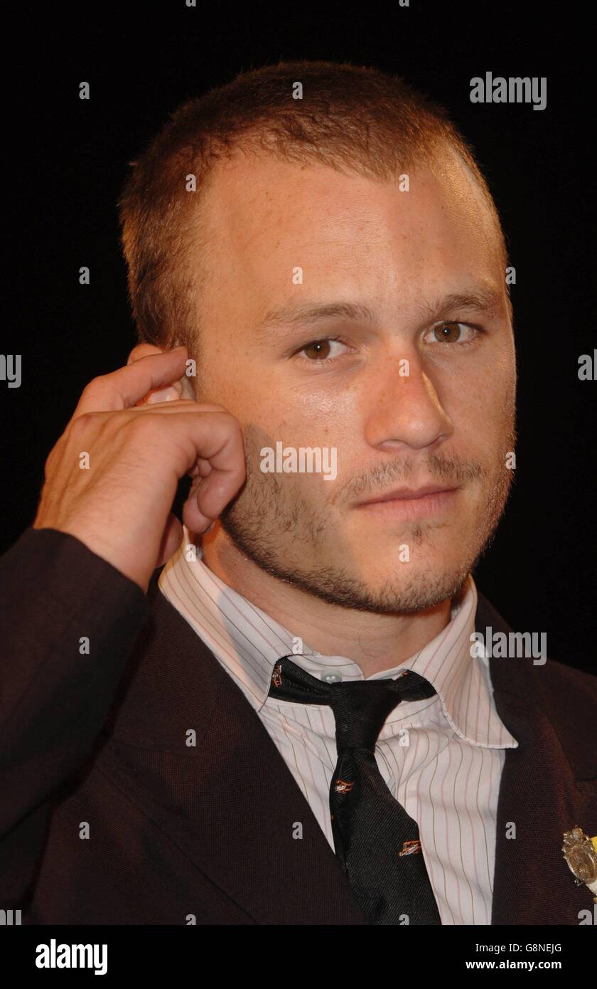 62nd Venice Film Festival. Heath Ledger arrives at the premiere of his new film Brokeback Mountain. Stock Photo