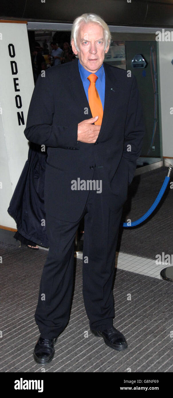 Donald Sutherland arrives for the UK premiere of Pride & Prejudice at the Odeon Leicester Square in central London Monday 5 September 2005 PRESS ASSOCIATION Photo. Photo credit should read: Steve Parsons / PA Stock Photo