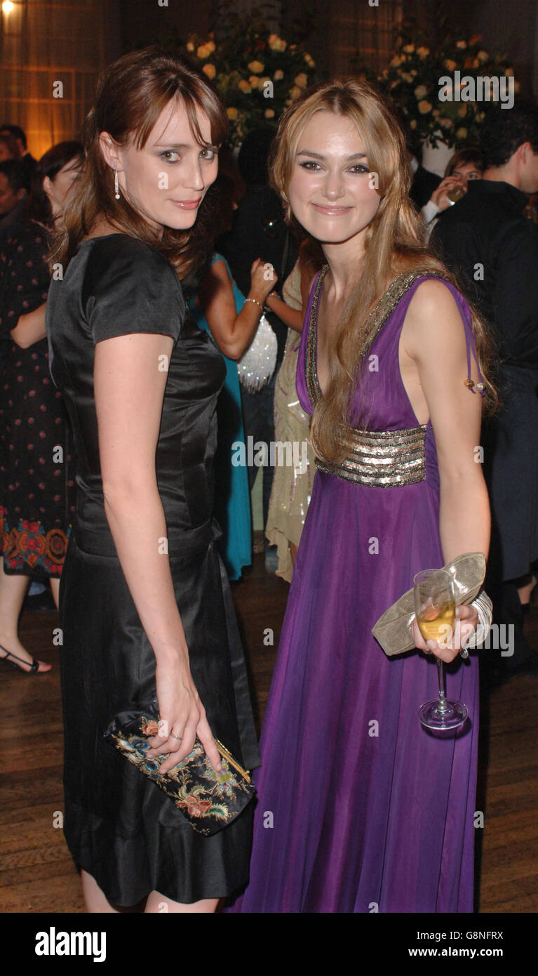 Matthew Macfadyen's girlfriend Keeley Hawes (left) with Keira Knightley at the aftershow party of Pride and Prejudice on Monday 5 September 2005 at the Banqueting House in Whitehall, Central London.The film was premiered early that night in Leicester Square.PRESS ASSOCIATION Photo. Photo credit should read: Steve Parsons/PA Stock Photo