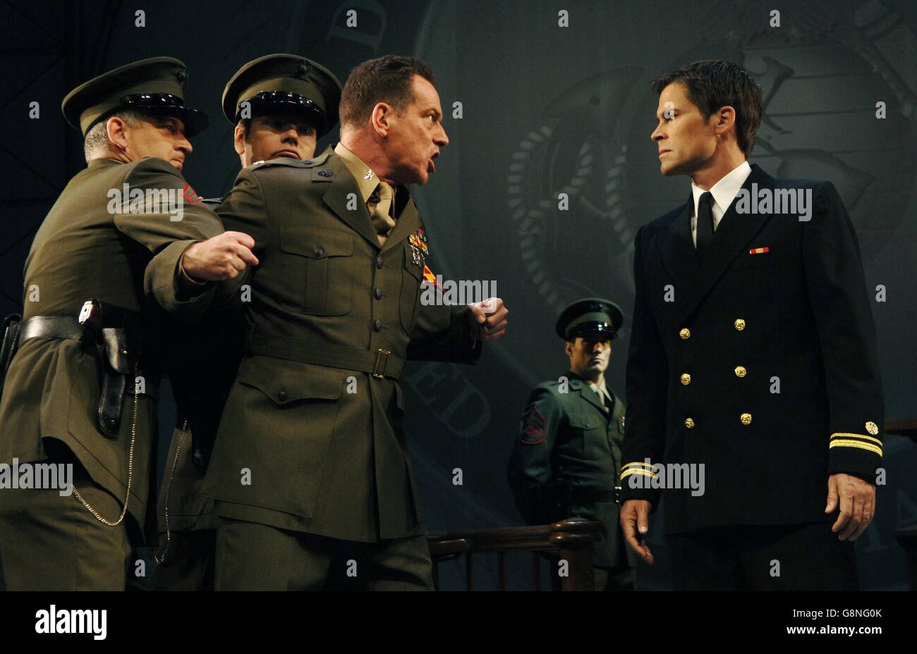 Rob Lowe (right) and Jack Ellis during a photocall on stage for the play 'A Few Good Men' Stock Photo