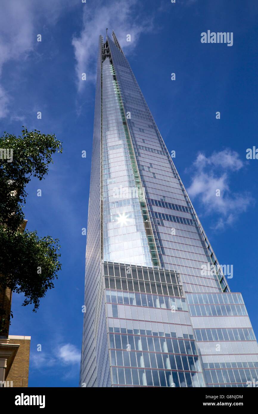 The Shard, South Bank, summer sun,  London, England, UK, GB, British Isles, Europe Stock Photo