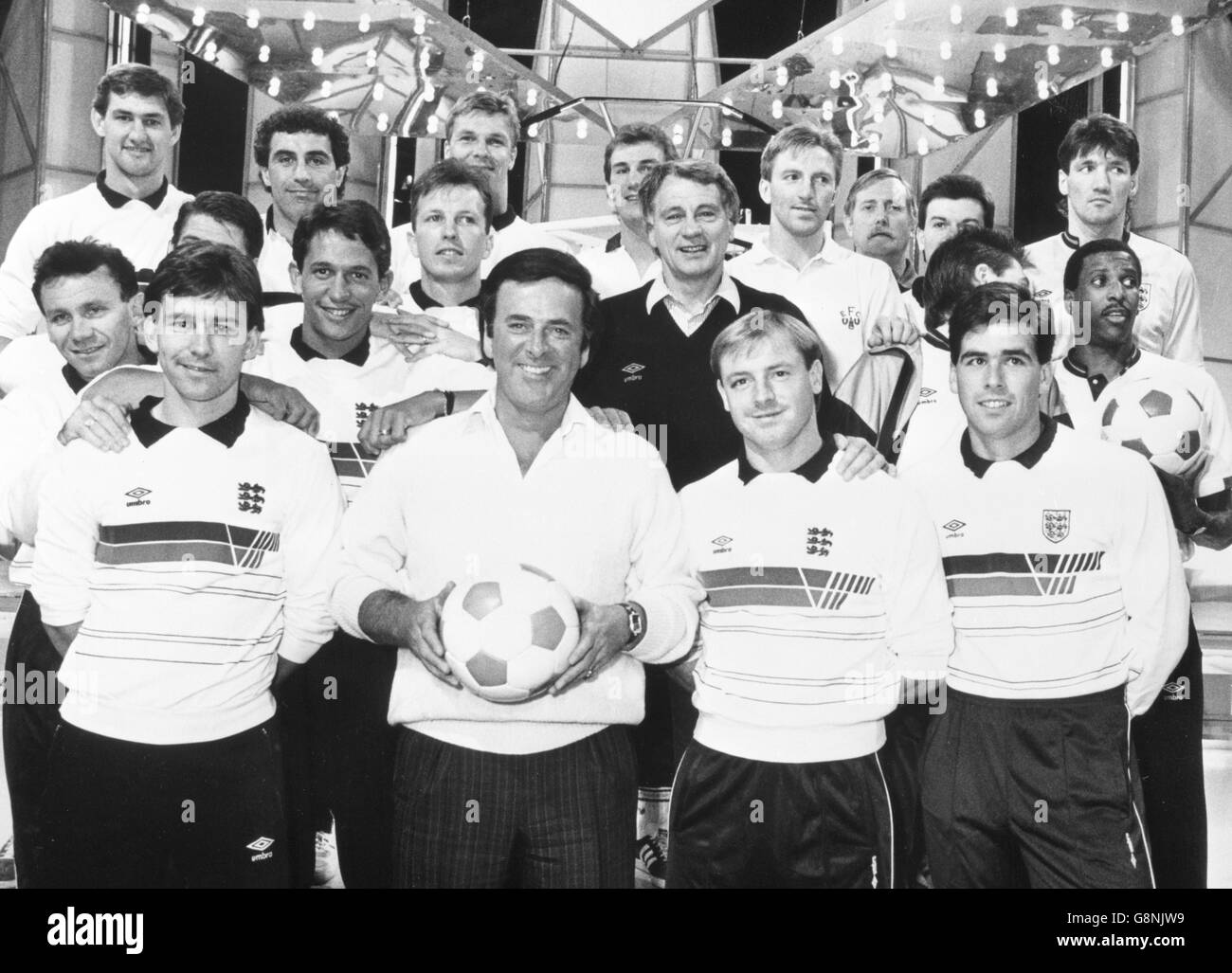 England Football Team and Terry Wogan Stock Photo