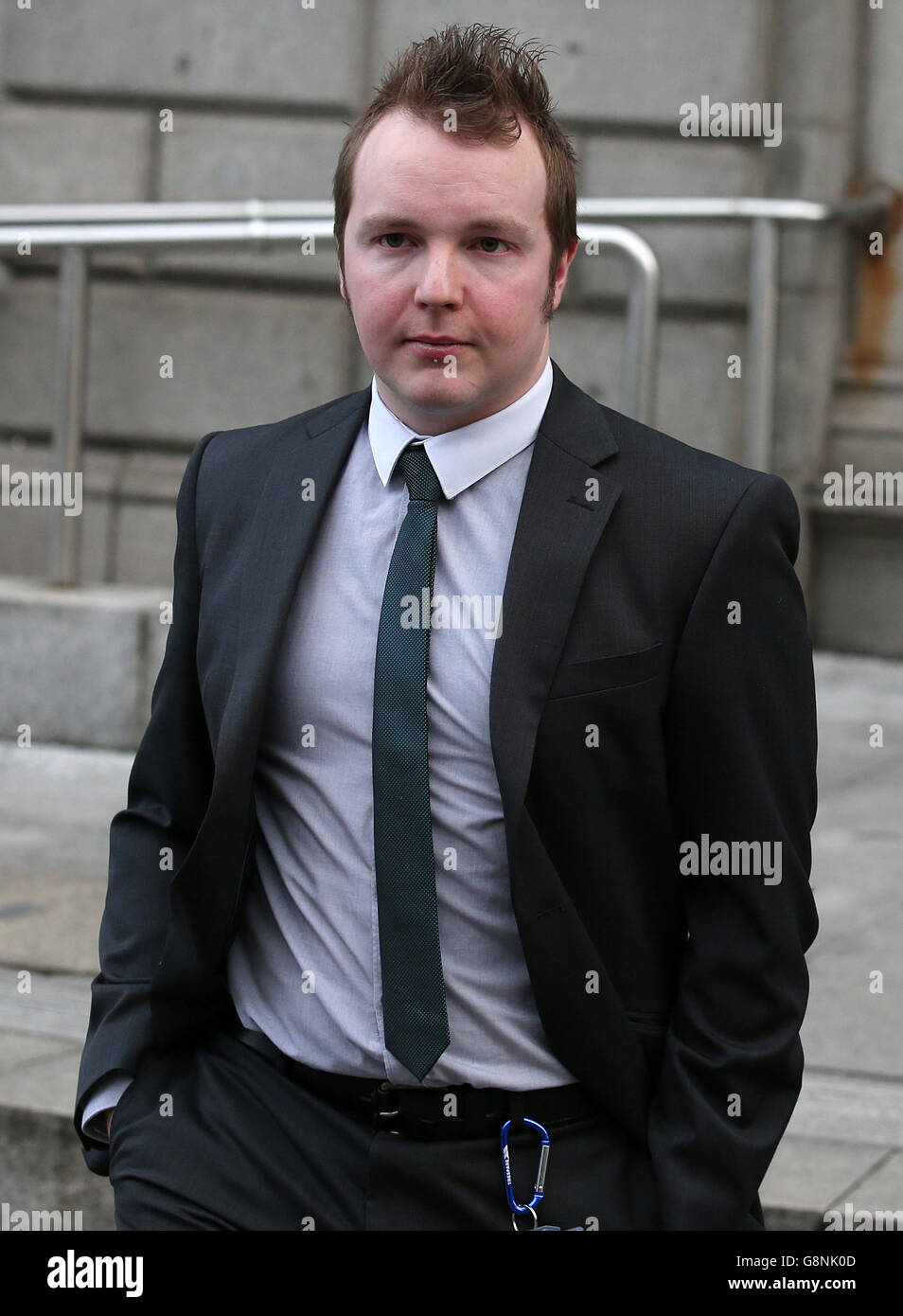 Witness Alastair Sharp leaves Aberdeen High Court after giving evidence