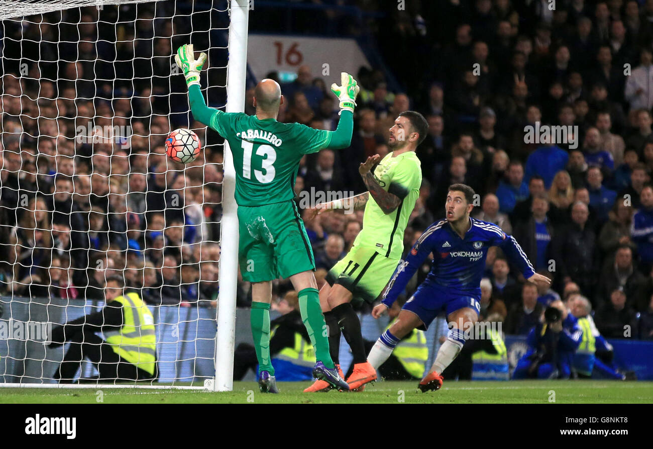 Chelsea v Manchester City - Emirates FA Cup - Fifth Round - Stamford Bridge Stock Photo