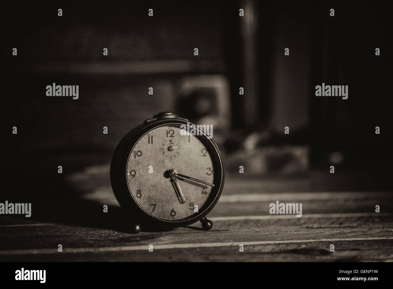 old alarm clock on background Stock Photo - Alamy