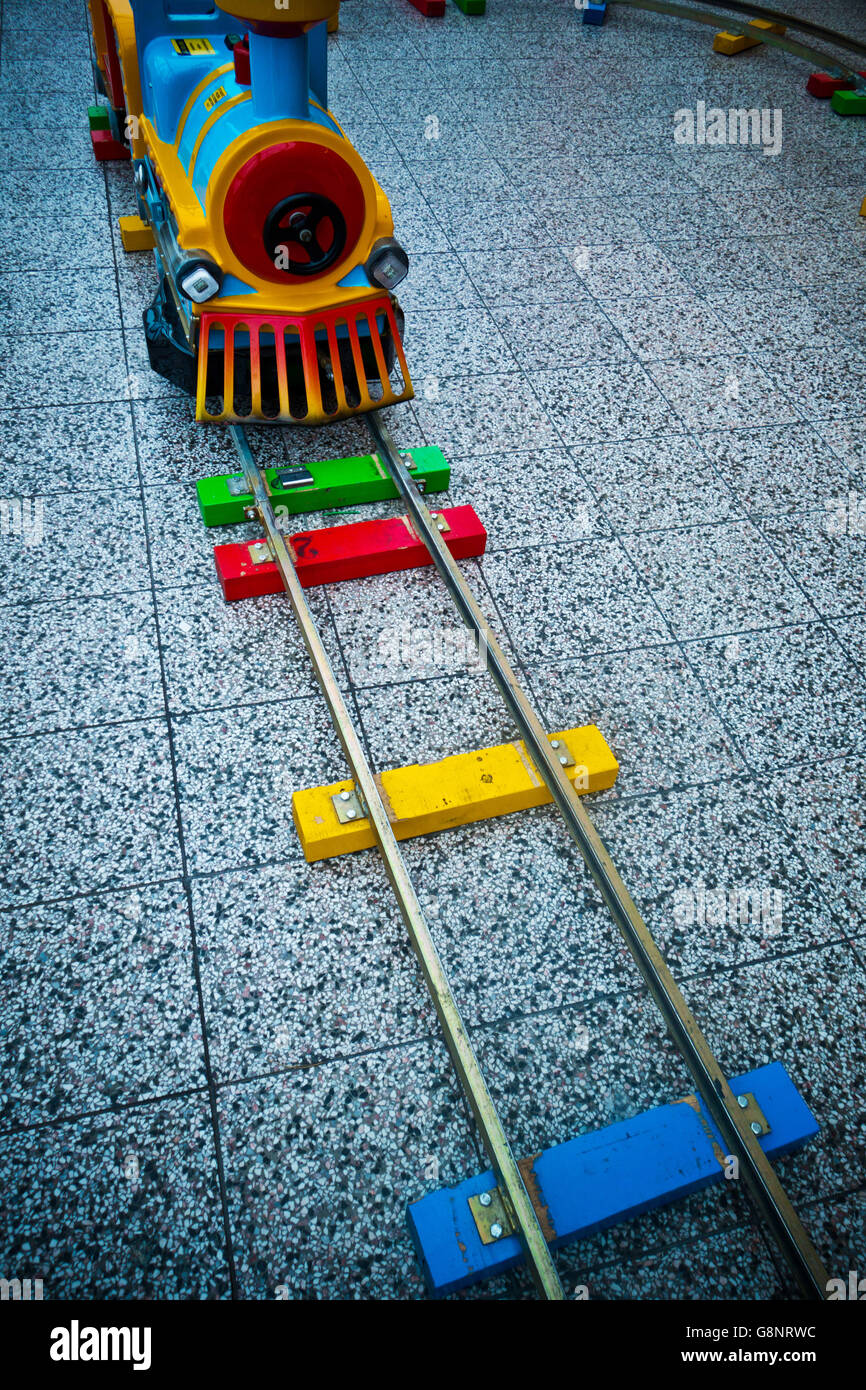 colorful realistic train for children Stock Photo