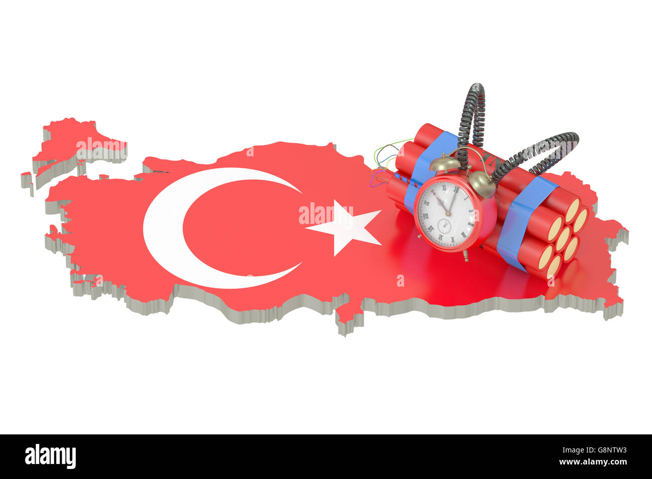 Turkey terror attacks concept, 3D rendering Stock Photo