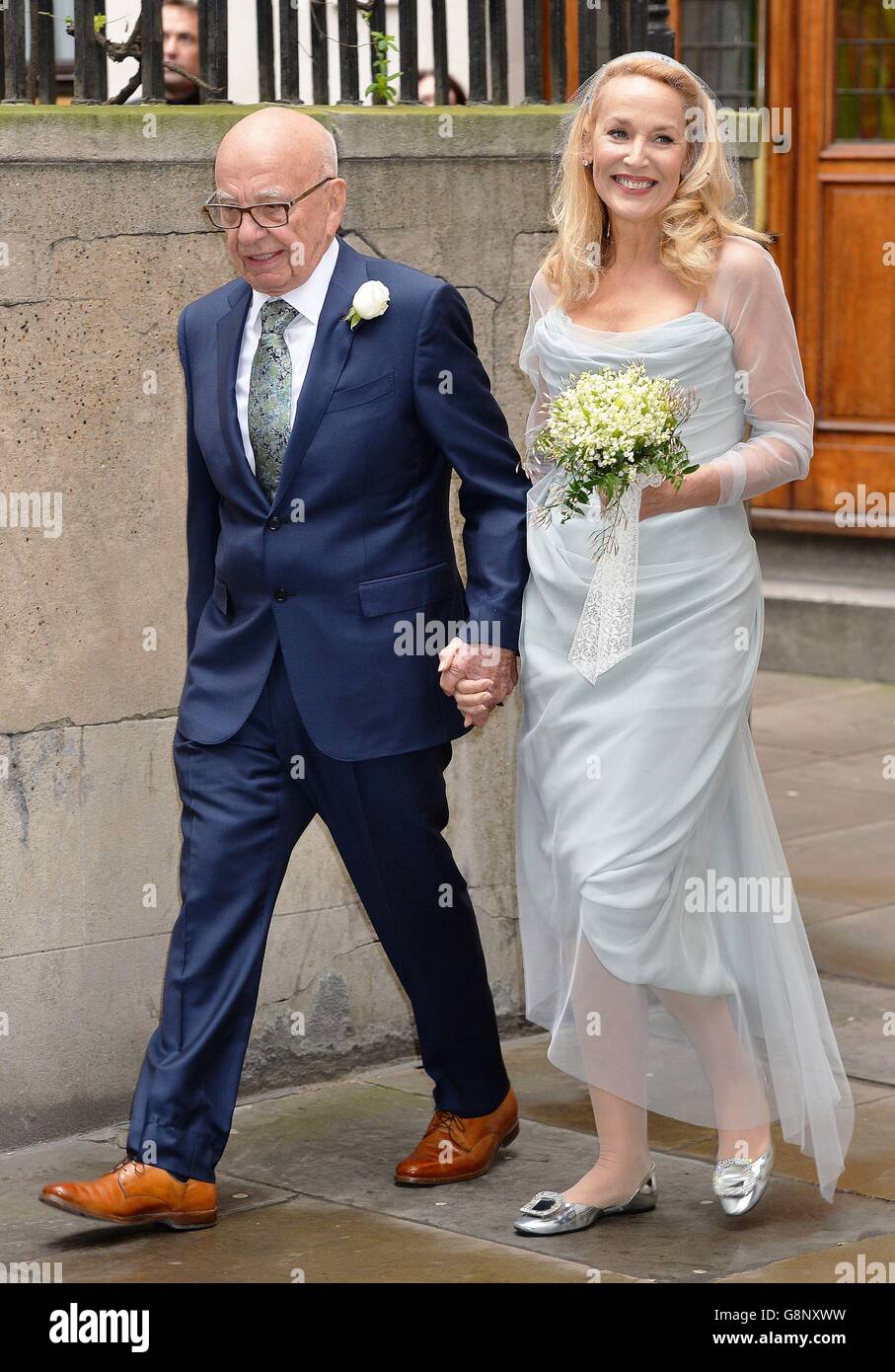 Rupert Murdoch and Jerry Hall wedding Stock Photo - Alamy