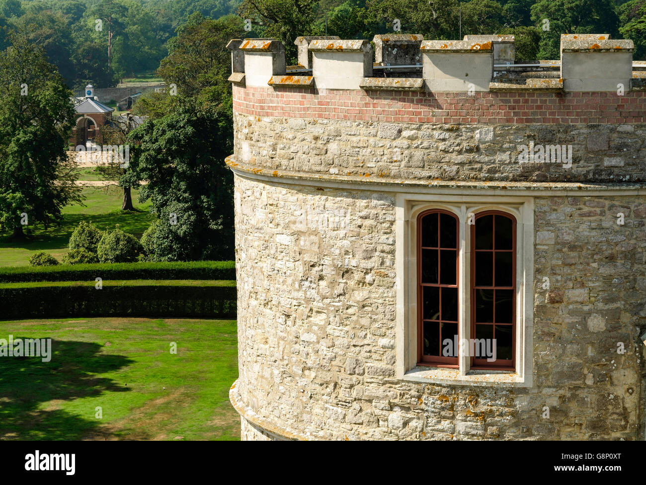 Close up of the Lulworth Castle in Dorset Stock Photo
