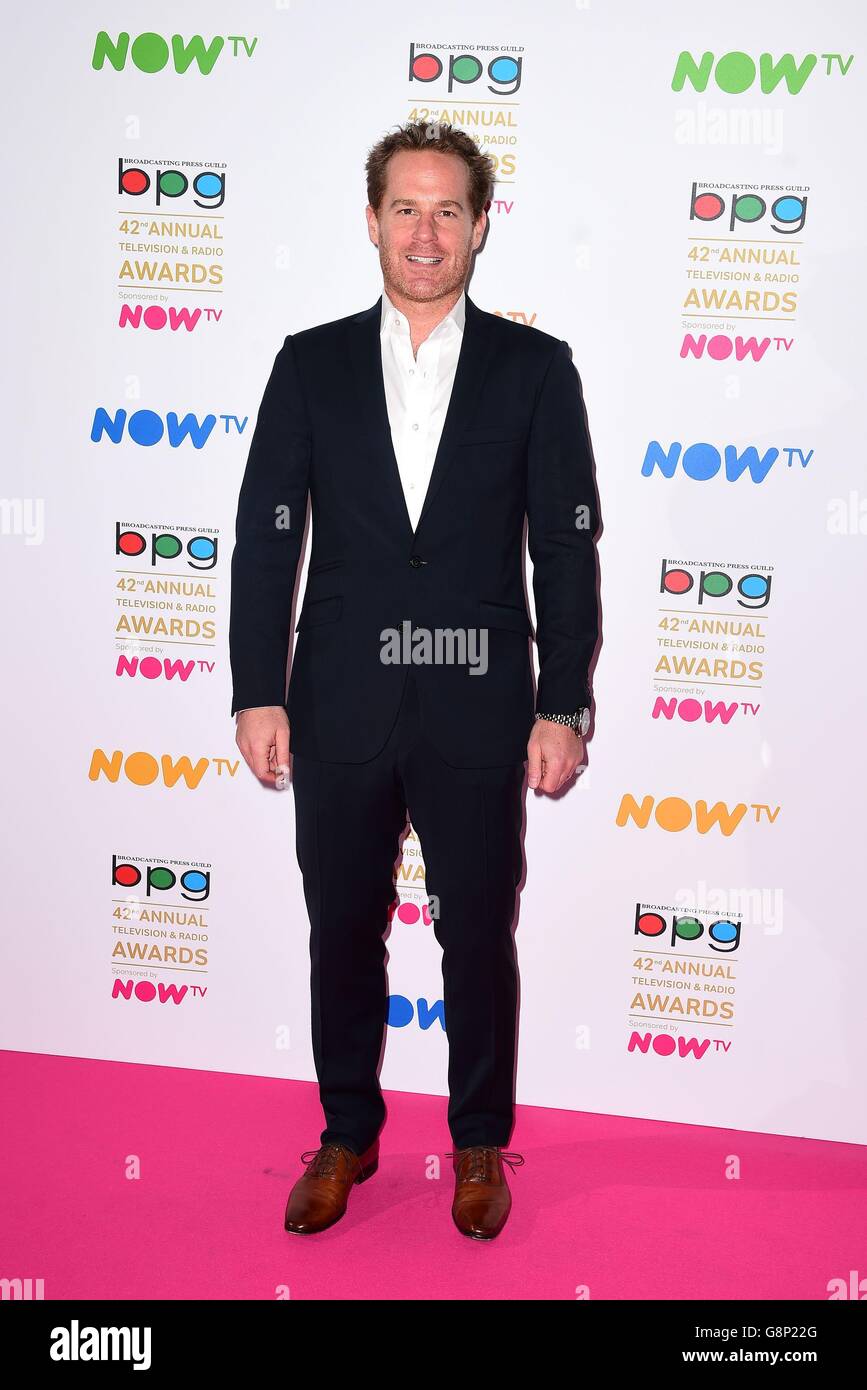 Broadcasting Press Guild Awards - London. Adam James attends the 42nd ...