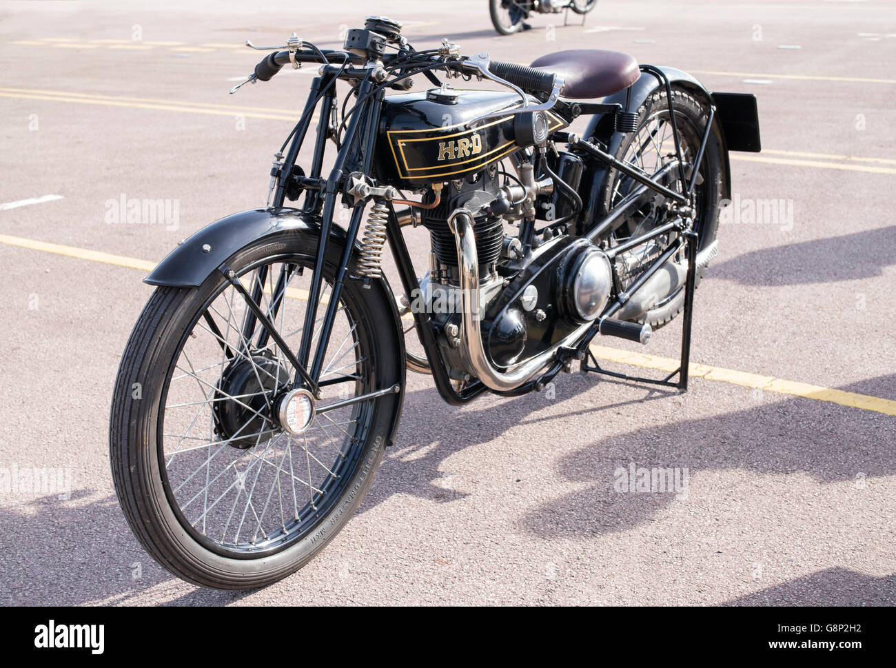 Vintage 1926 HRD motorcycle at The VMCC Banbury Run. Banbury