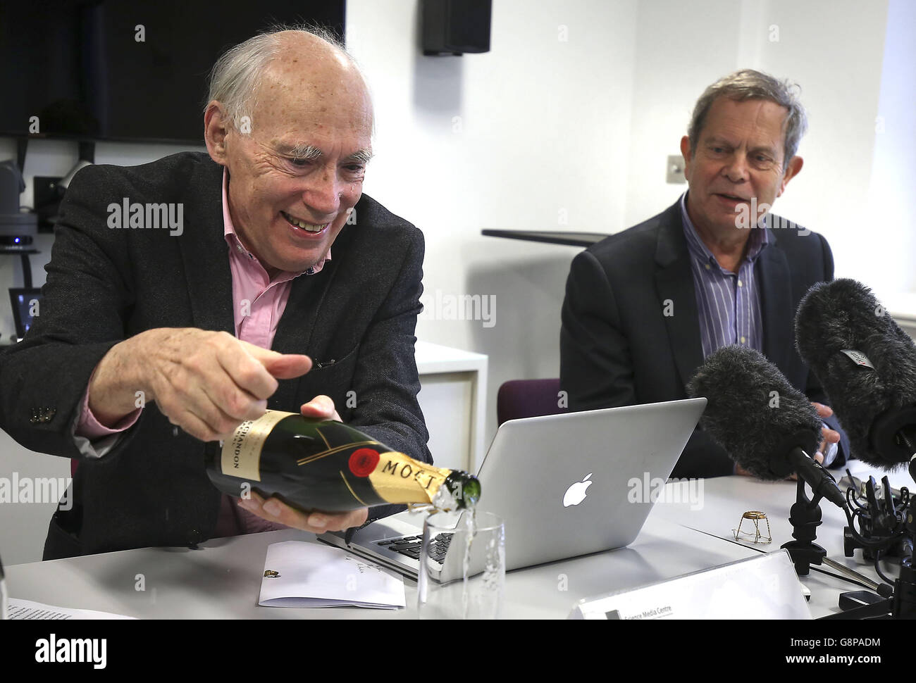 Professor Tim Bliss (left) visiting worker at the Francis Crick