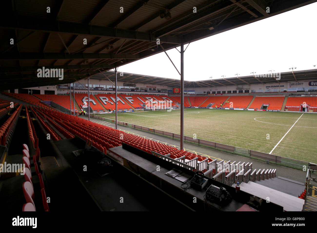 Blackpool v Bradford City - Sky Bet League One - Bloomfield Road. A general view of Bloomfield Road, home of Blackpool Stock Photo