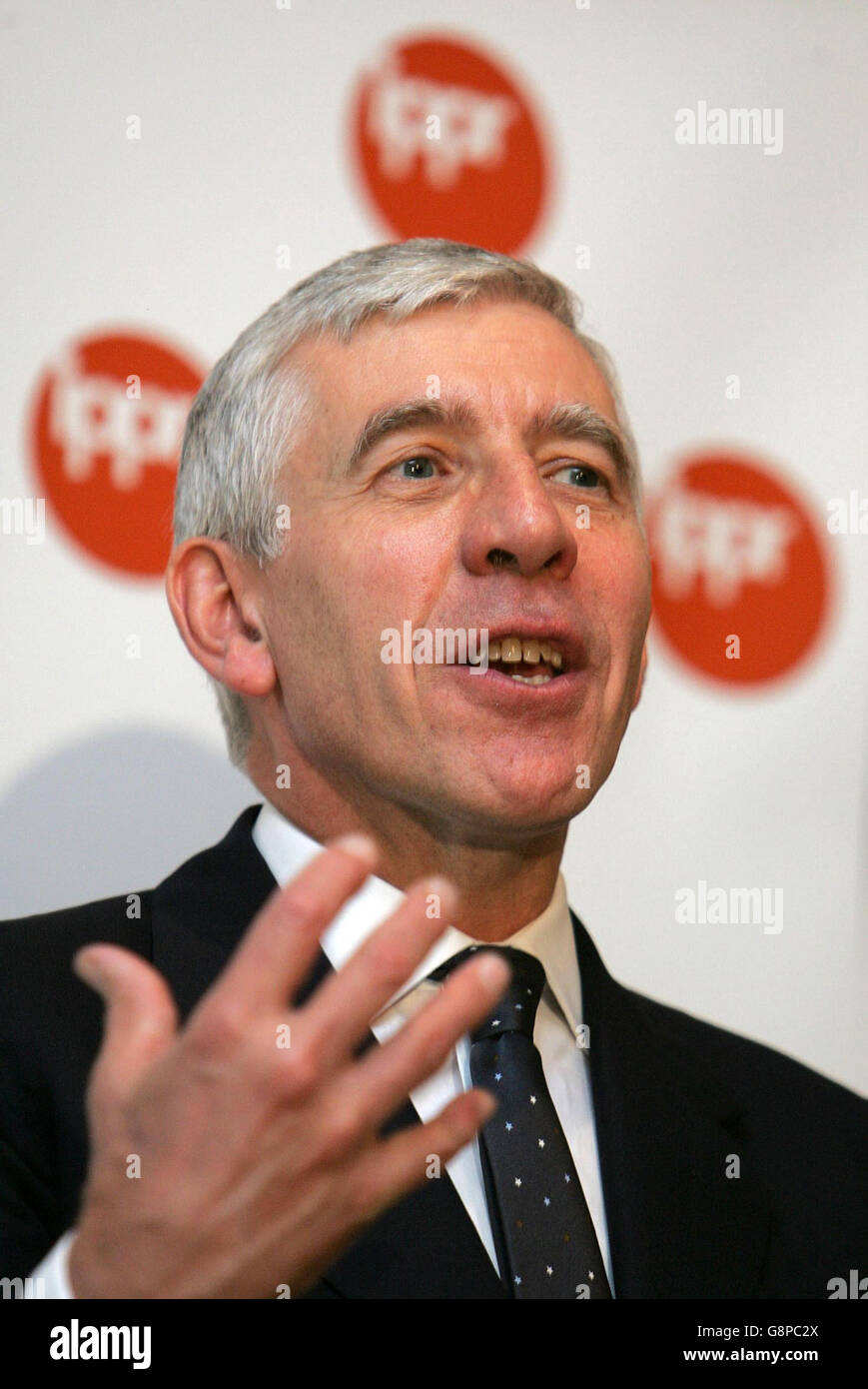 Britain's Foreign Secretary Jack Straw makes a keynote speech to the