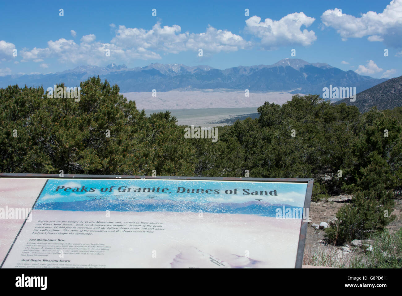 Colorado, San Luis Valley. Zapata Falls Recreation Area, located at the base of Sierra Blanca (aka Mt. Blanca). Stock Photo