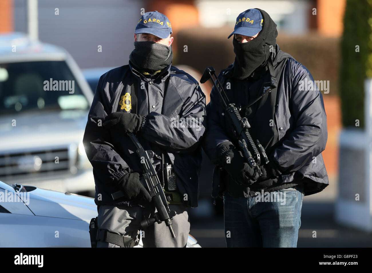 Dublin crime gang raids Stock Photo Alamy