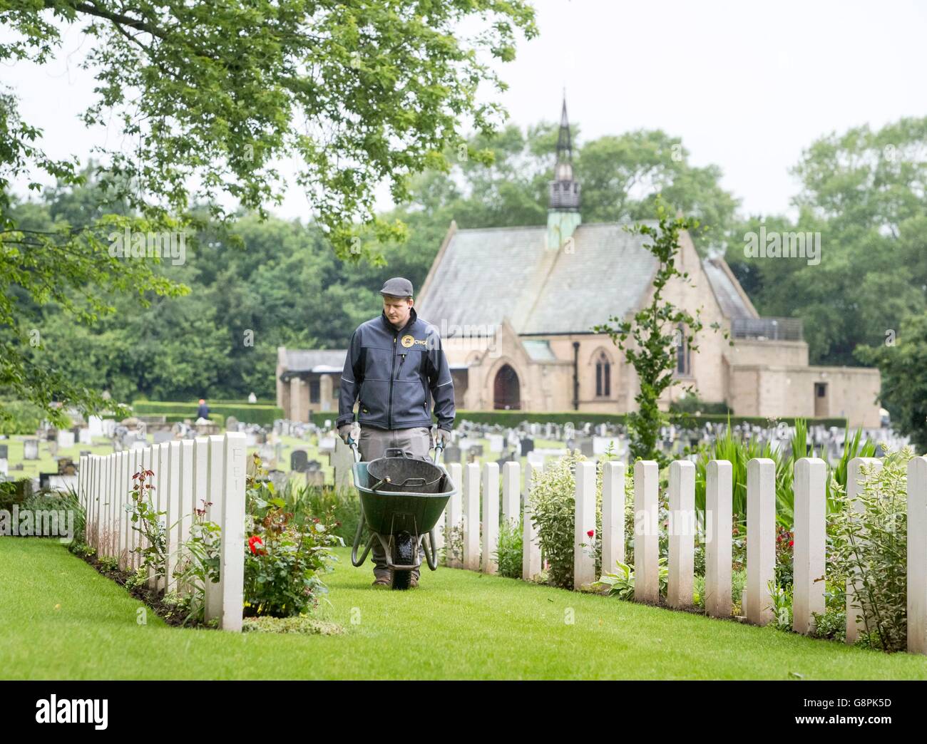 Garden Caretaker 1st Class Nick Holden at the Harrogate (Stonefall