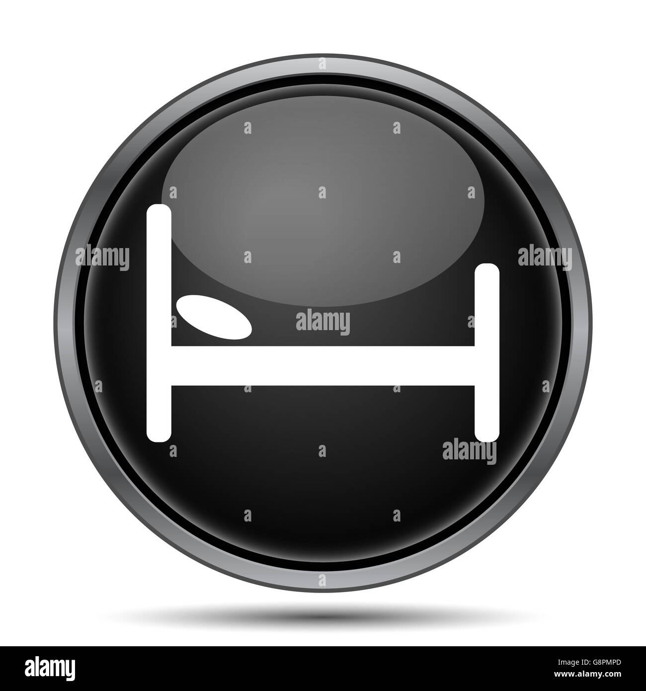 Hotel icon. Internet button on white background Stock Photo - Alamy