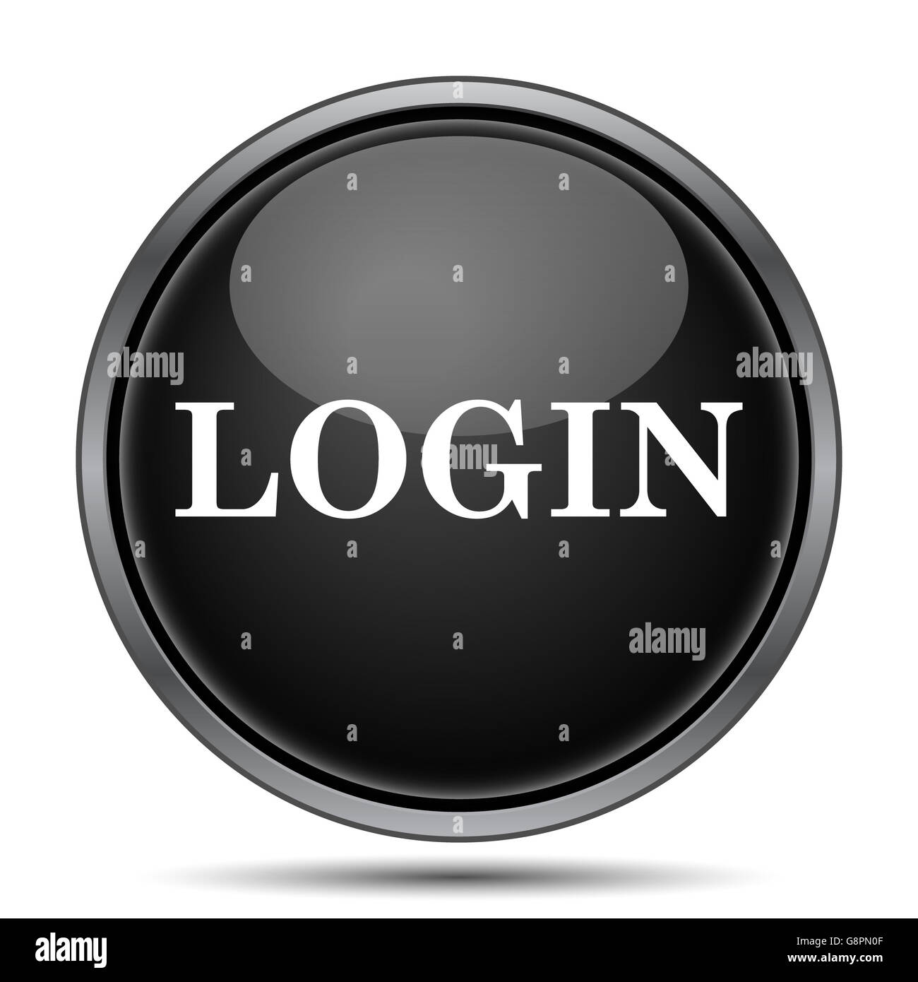 Login icon. Internet button on white background Stock Photo - Alamy