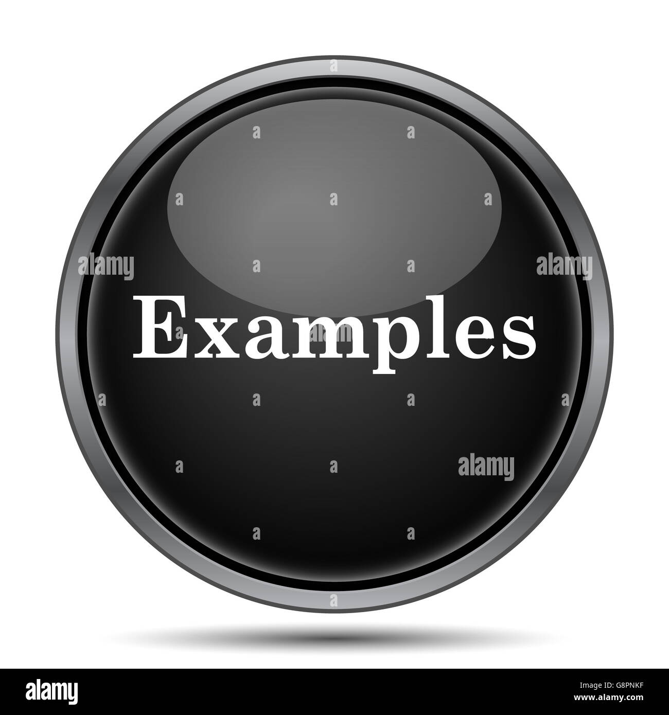 Examples icon. Internet button on white background Stock Photo - Alamy