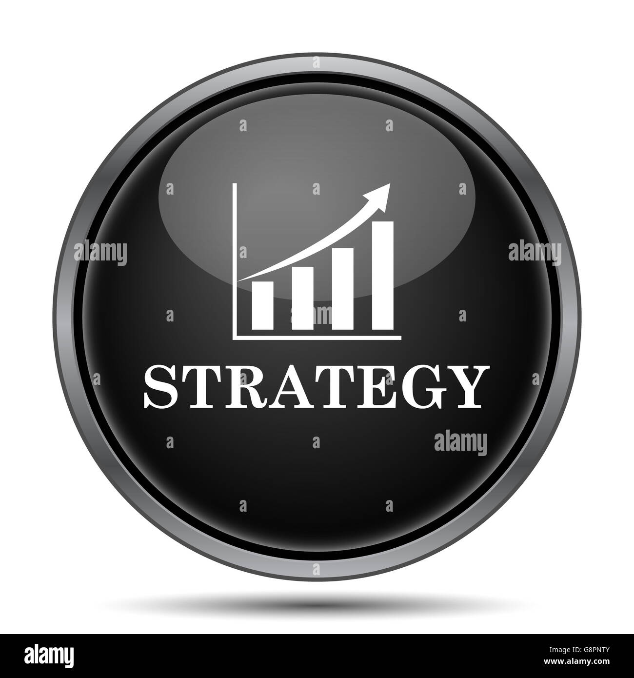 Strategy icon. Internet button on white background Stock Photo - Alamy