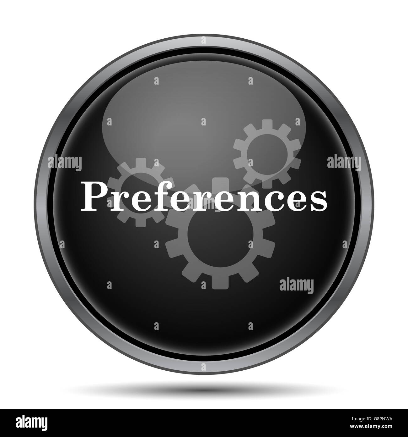 Preferences icon. Internet button on white background Stock Photo - Alamy