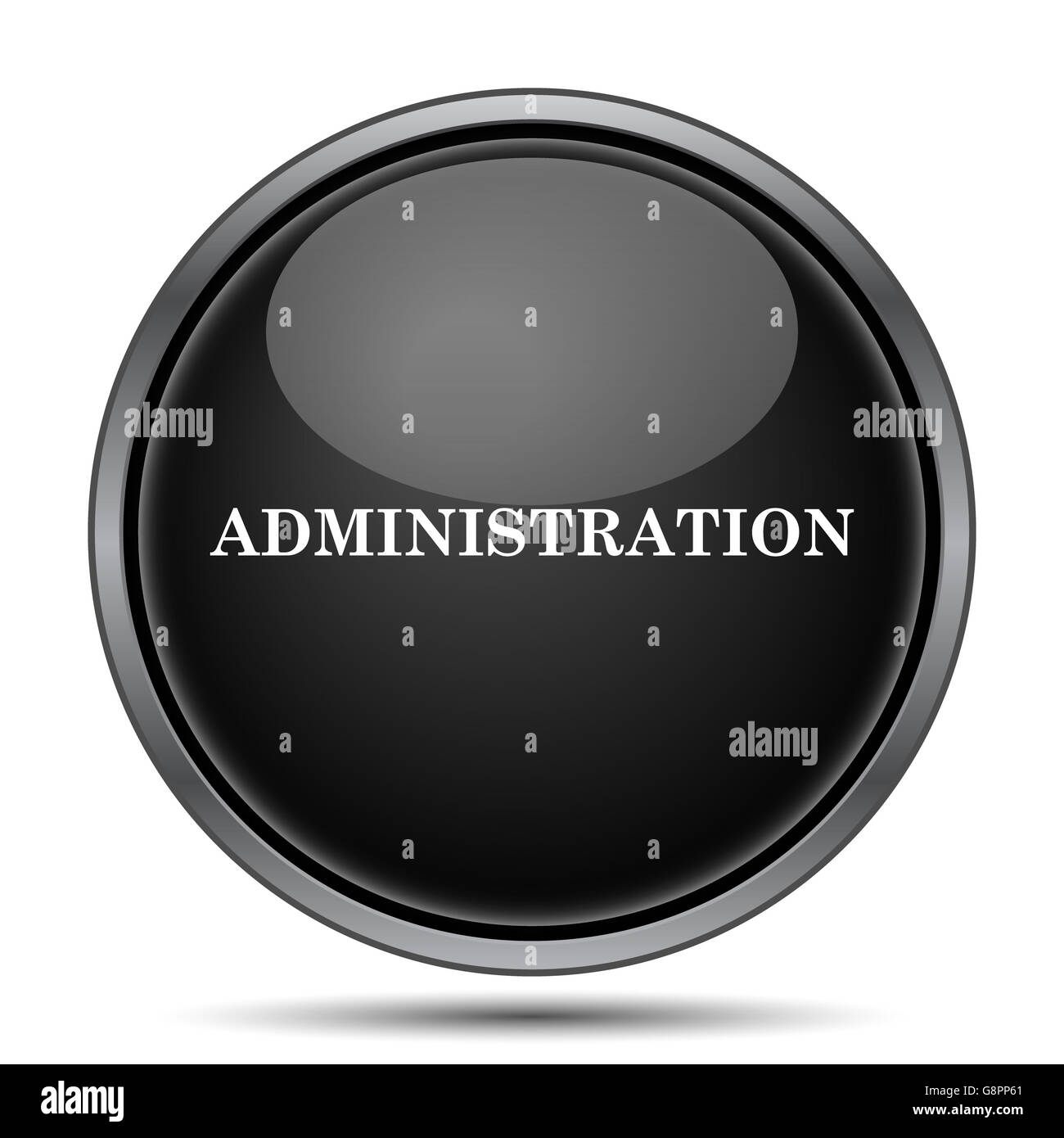 Administration icon. Internet button on white background Stock Photo ...