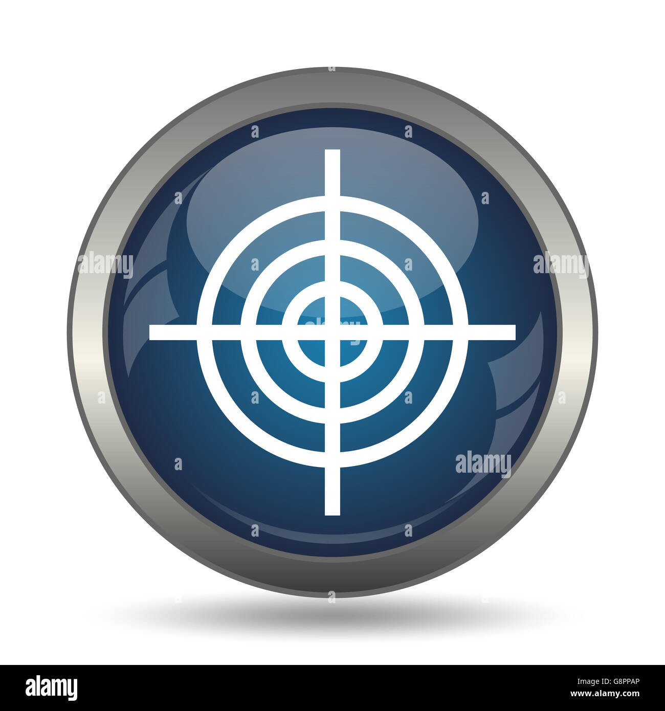 Target icon. Internet button on white background Stock Photo - Alamy