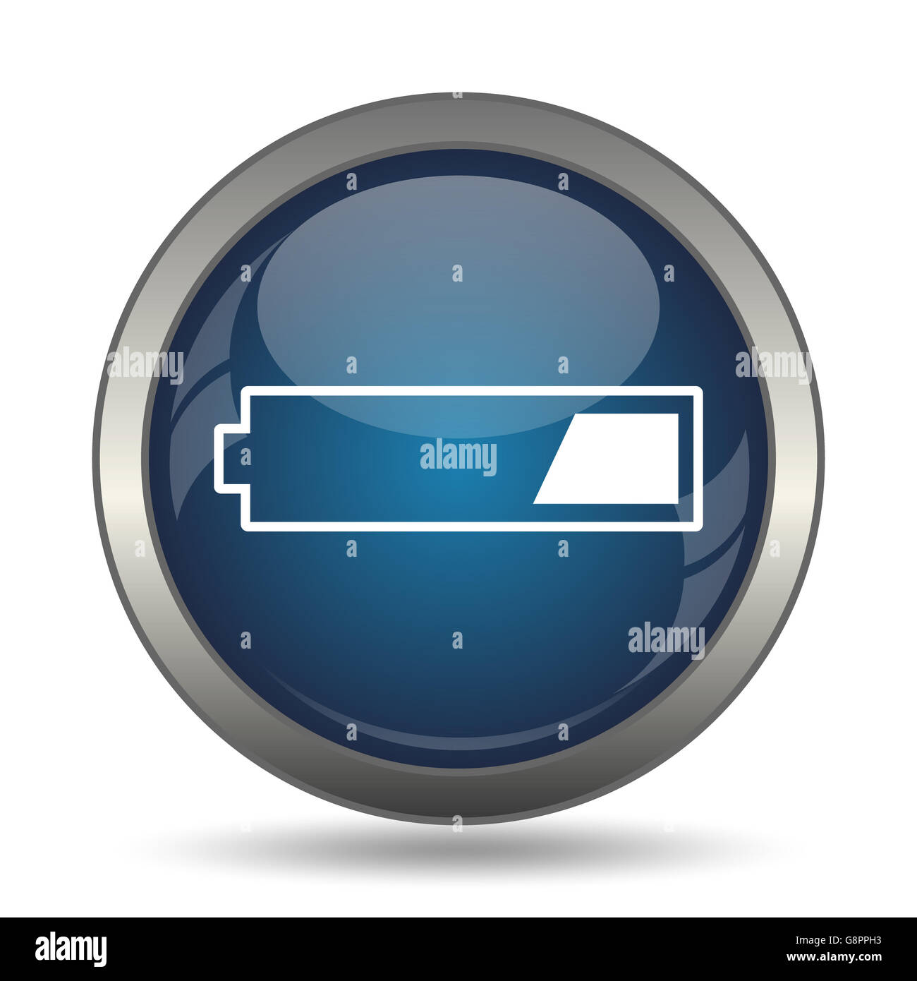 1 third charged battery icon. Internet button on white background Stock ...