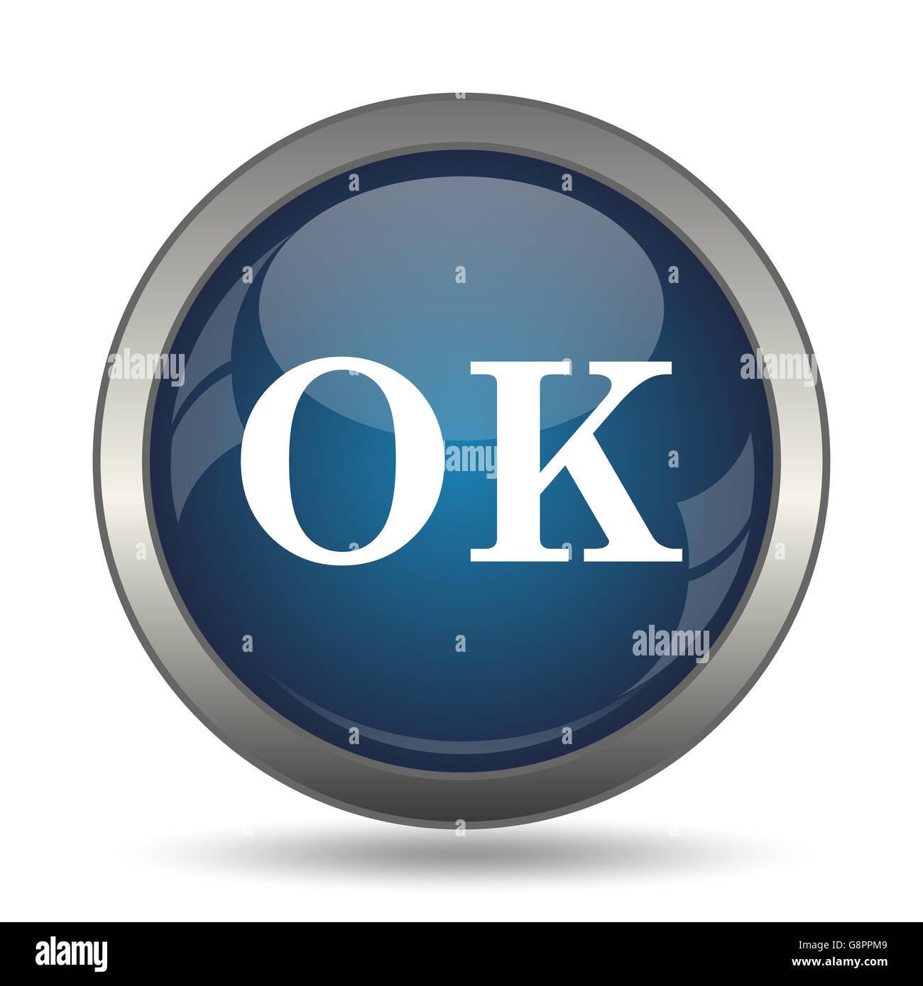 OK icon. Internet button on white background Stock Photo - Alamy