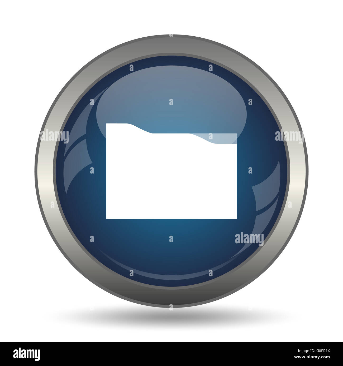 Folder icon. Internet button on white background Stock Photo - Alamy