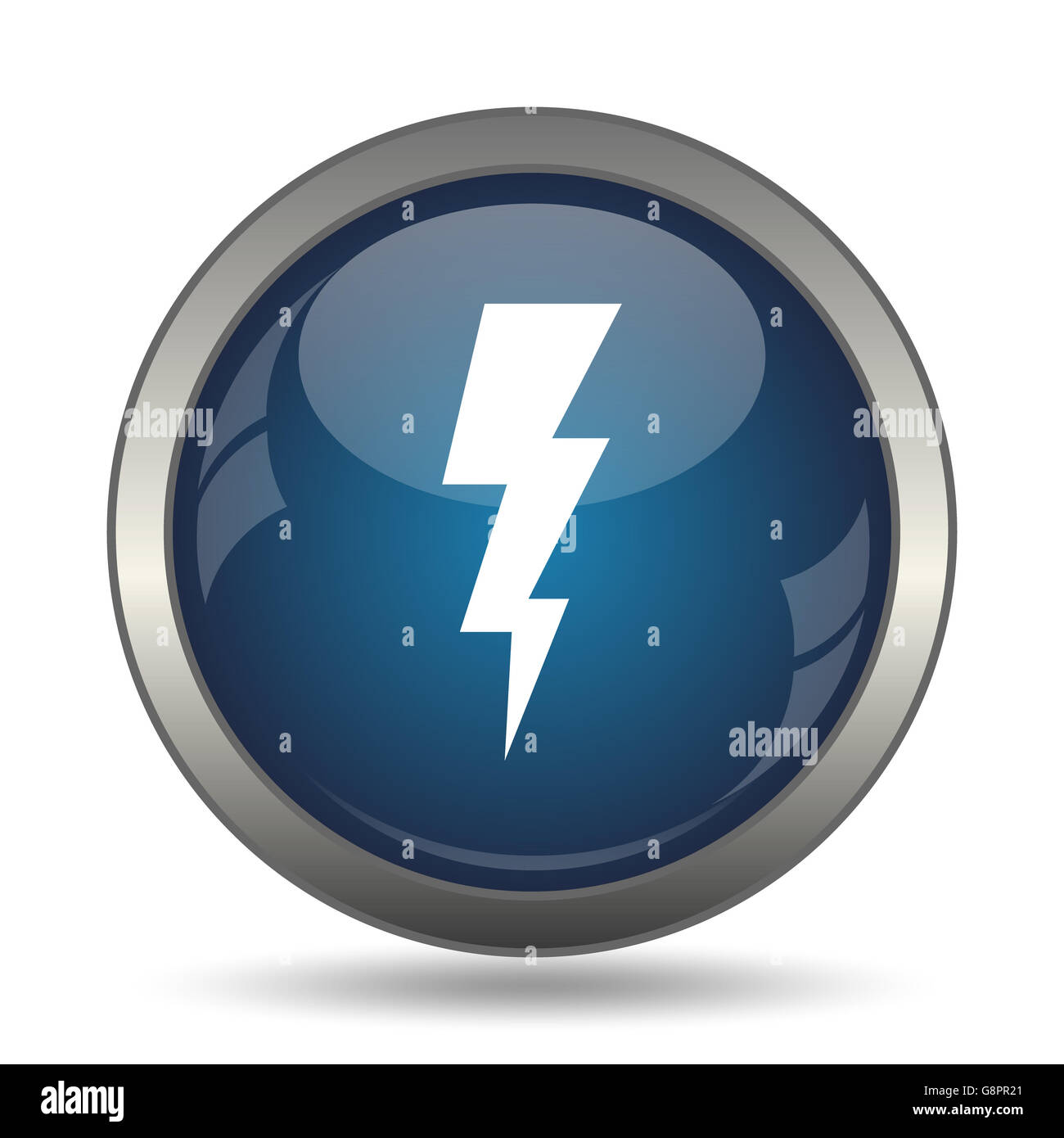 Lightning icon. Internet button on white background Stock Photo - Alamy