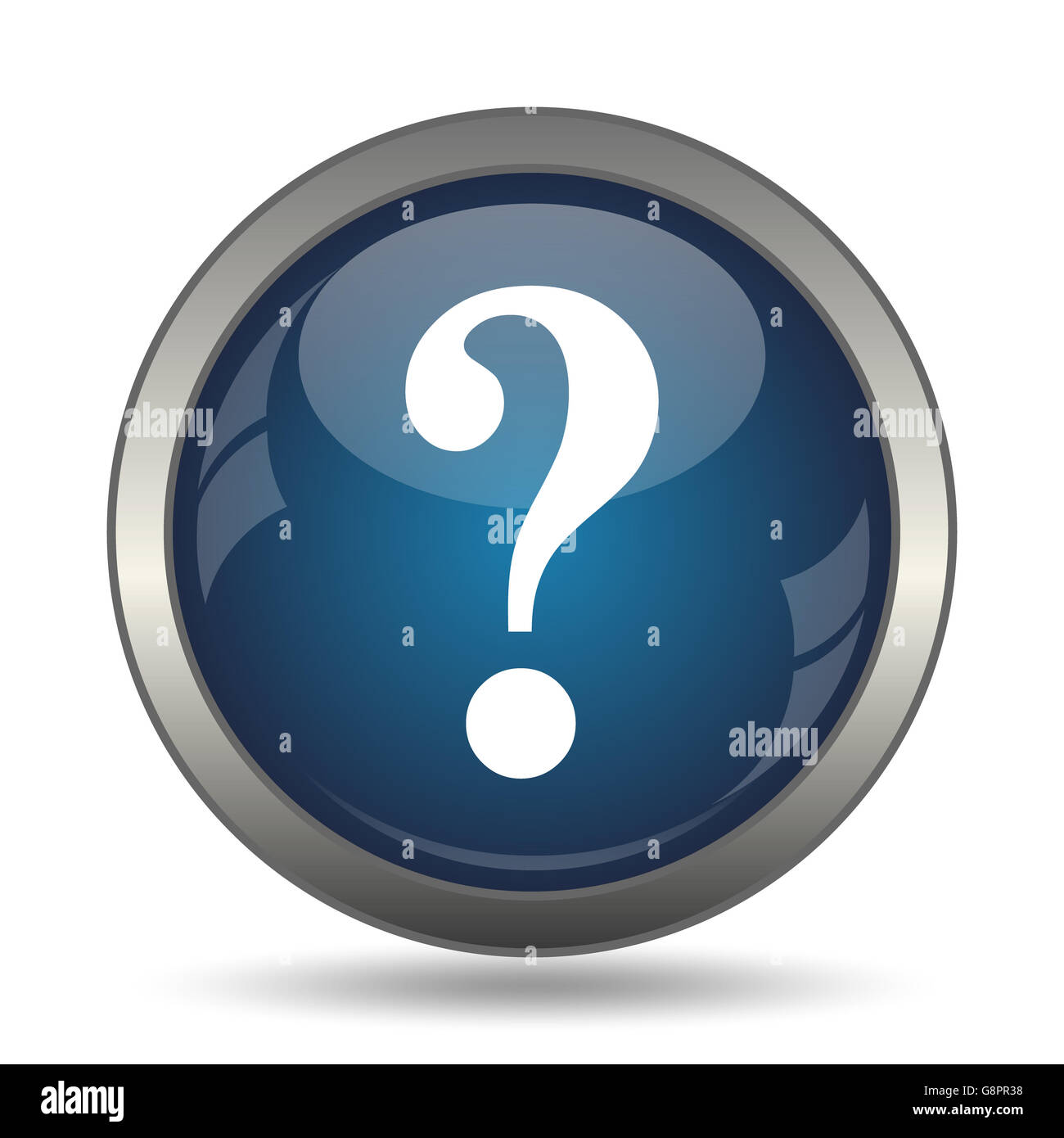 Question mark icon. Internet button on white background Stock Photo - Alamy