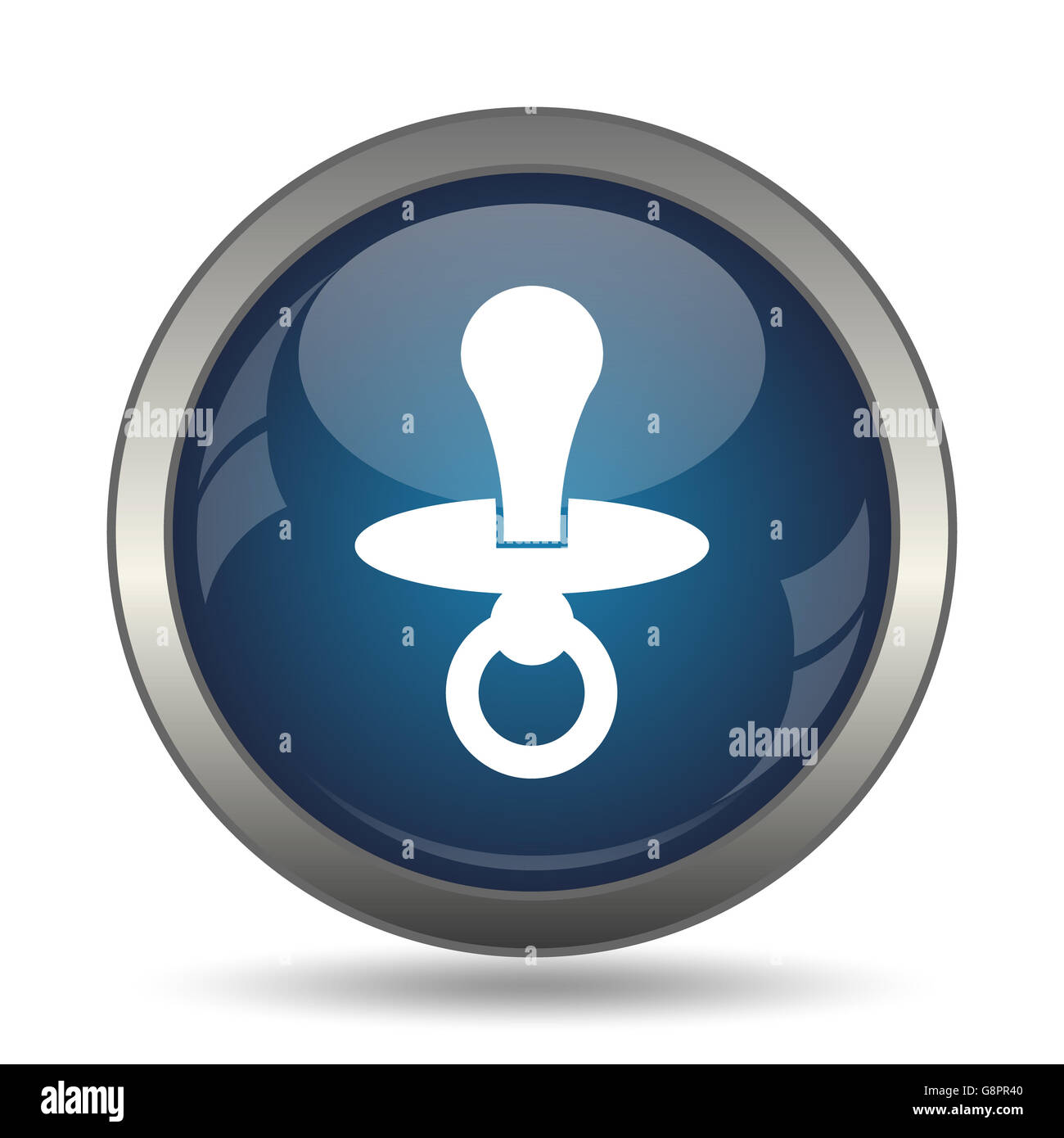 Pacifier icon. Internet button on white background Stock Photo - Alamy
