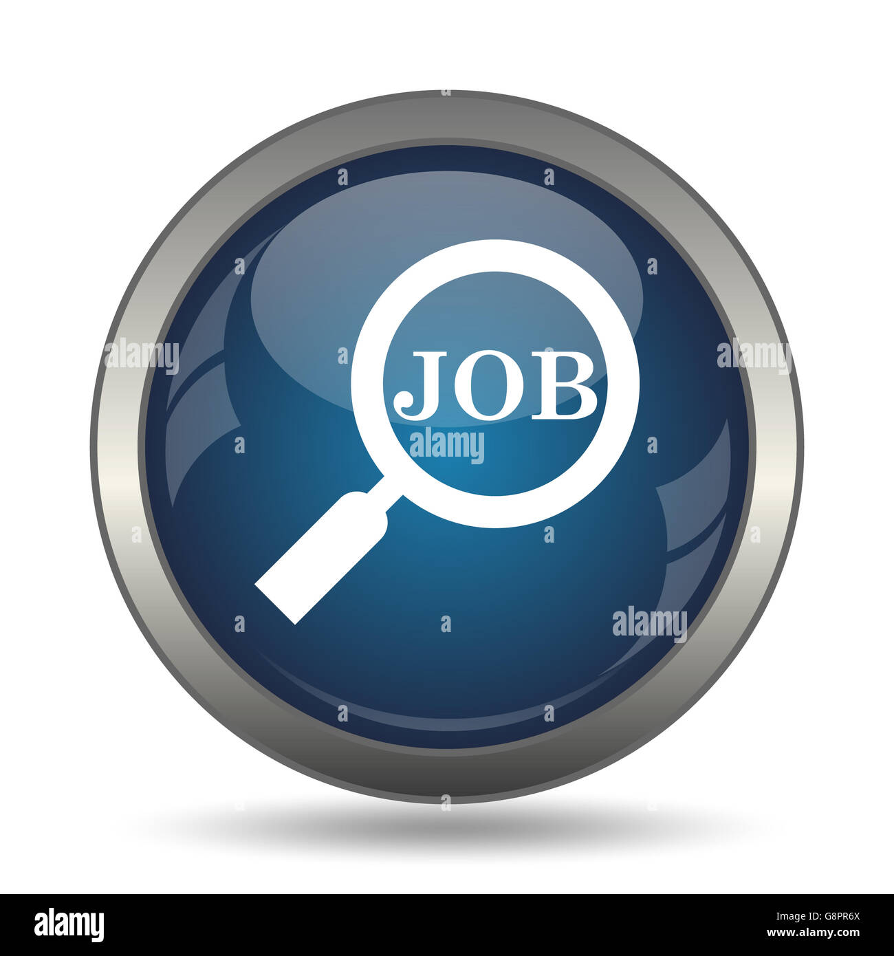 Search for job icon. Internet button on white background Stock Photo ...