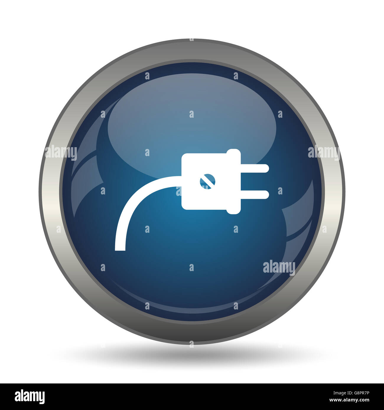 Plug icon. Internet button on white background Stock Photo - Alamy