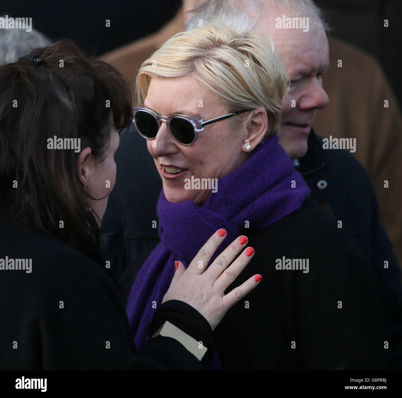 Moya doherty at the funeral of late actor frank kelly hi-res stock