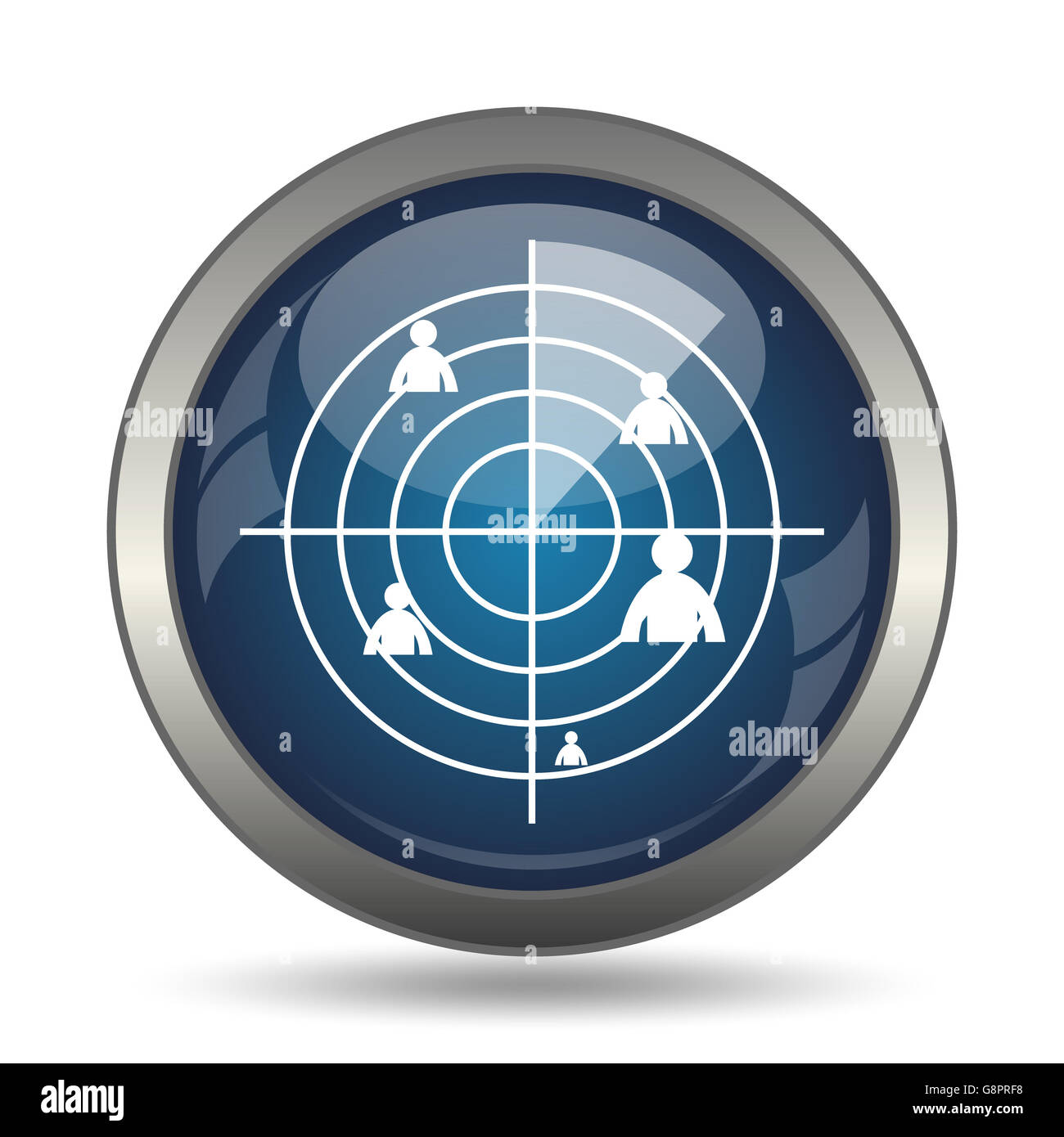 Radar icon. Internet button on white background Stock Photo - Alamy