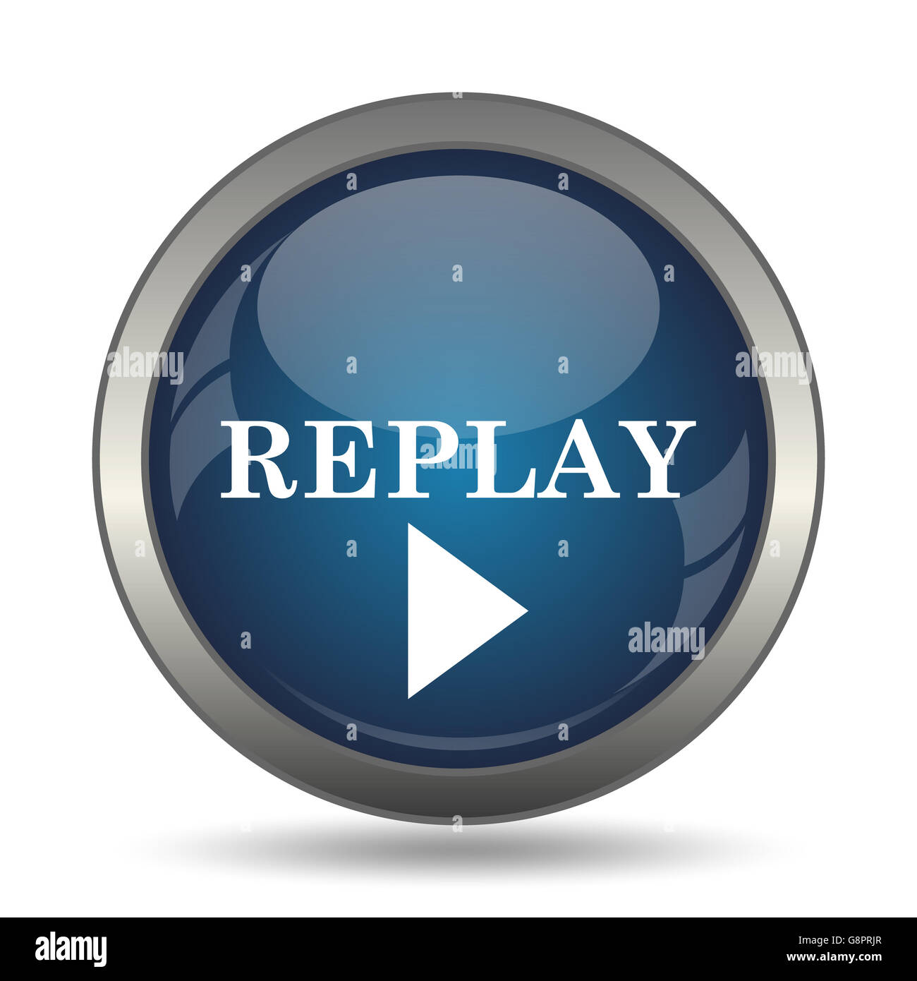 Replay icon. Internet button on white background Stock Photo - Alamy