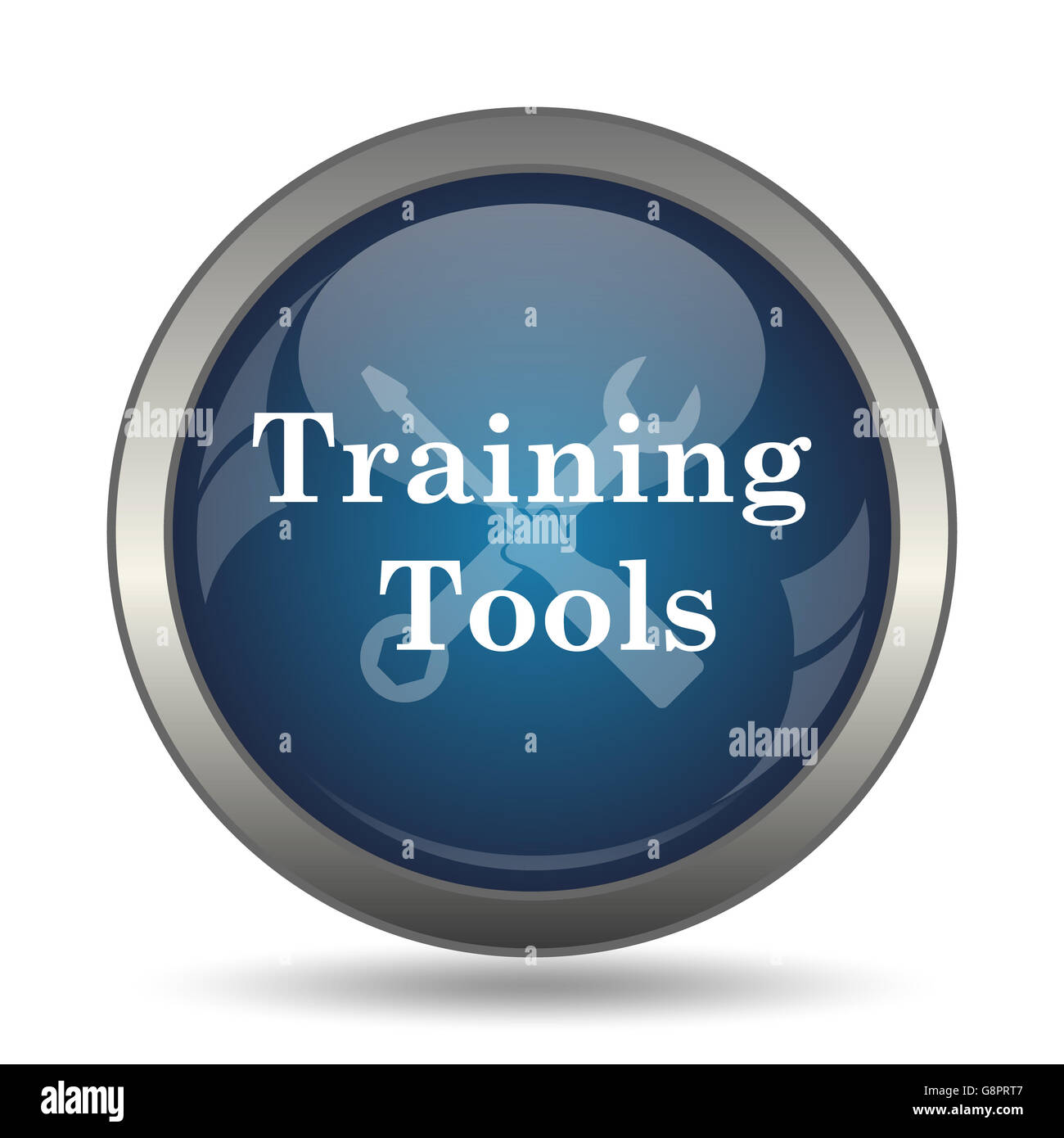 Training tools icon. Internet button on white background Stock Photo ...