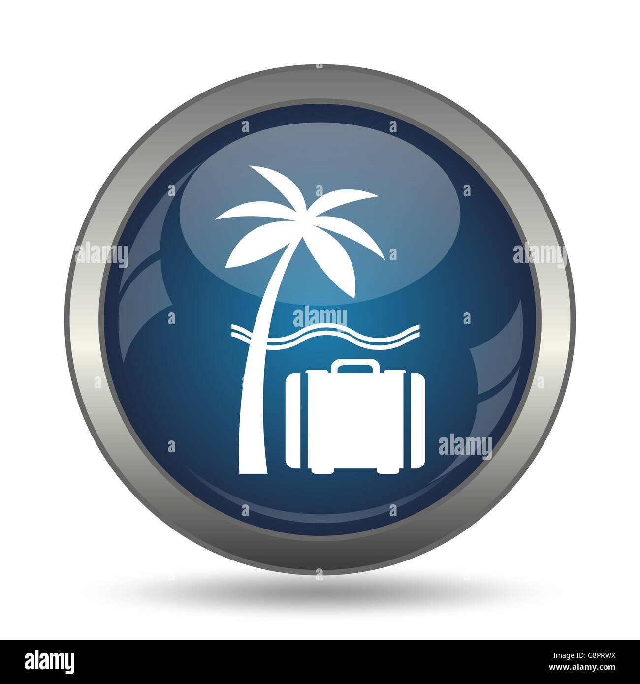Travel icon. Internet button on white background Stock Photo - Alamy