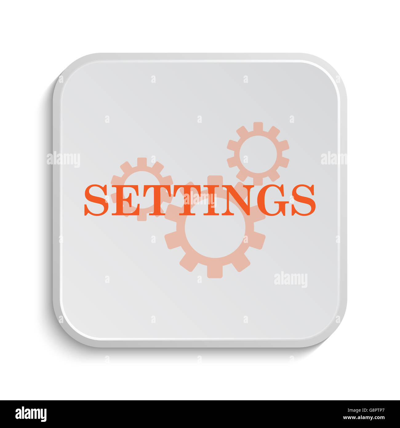 Settings icon. Internet button on white background Stock Photo - Alamy
