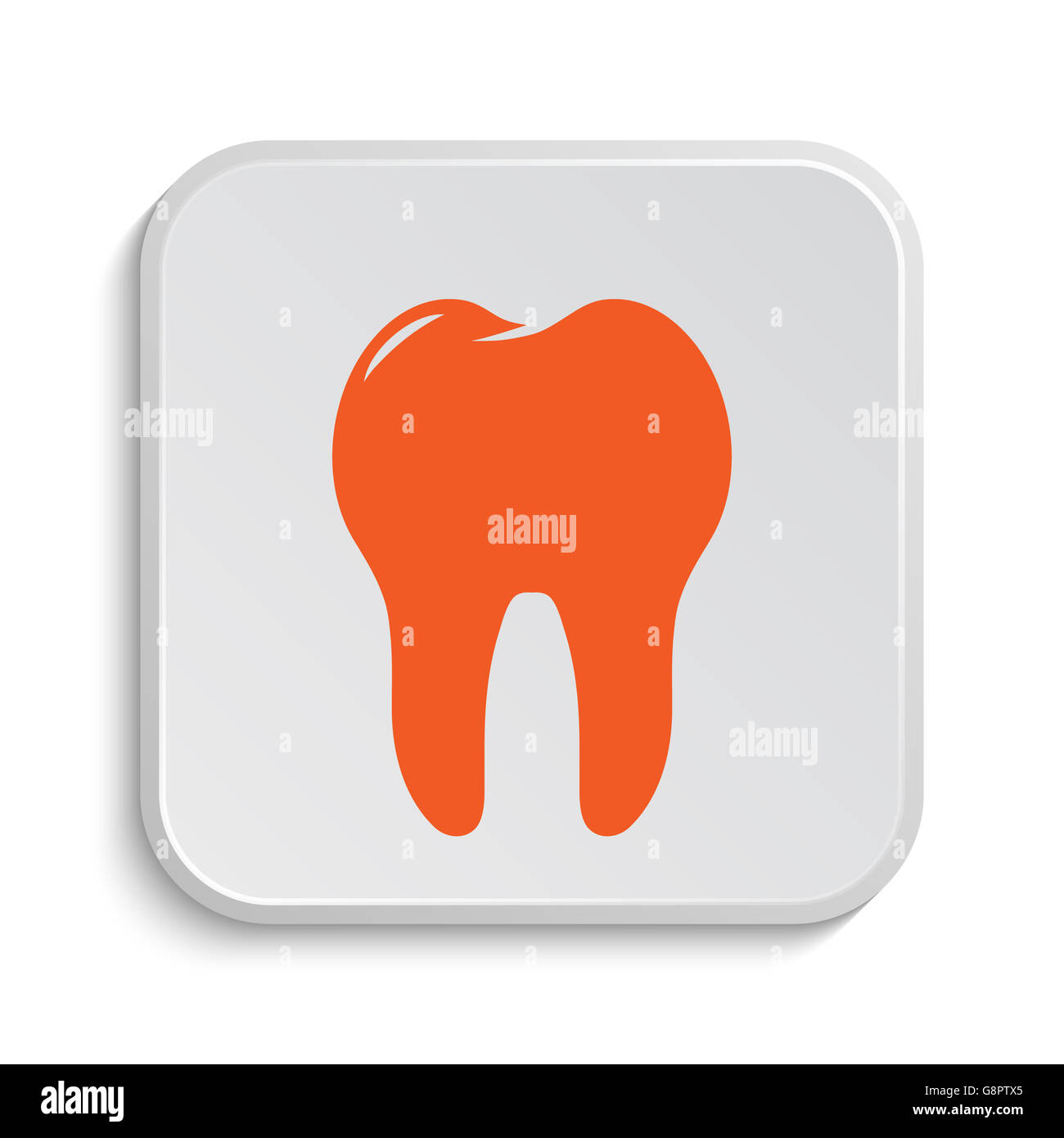 Tooth icon. Internet button on white background Stock Photo - Alamy