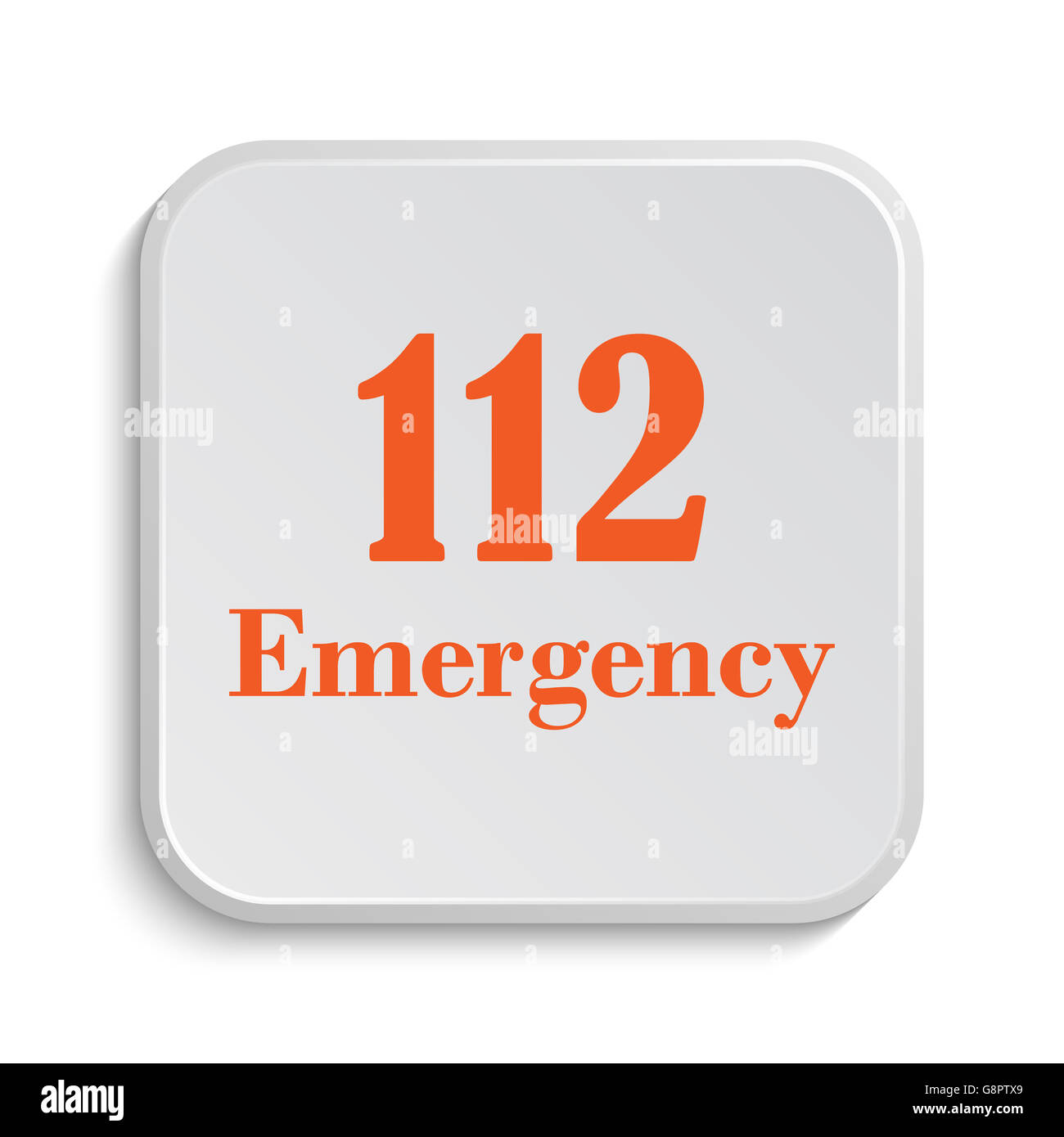 112 Emergency icon. Internet button on white background Stock Photo - Alamy