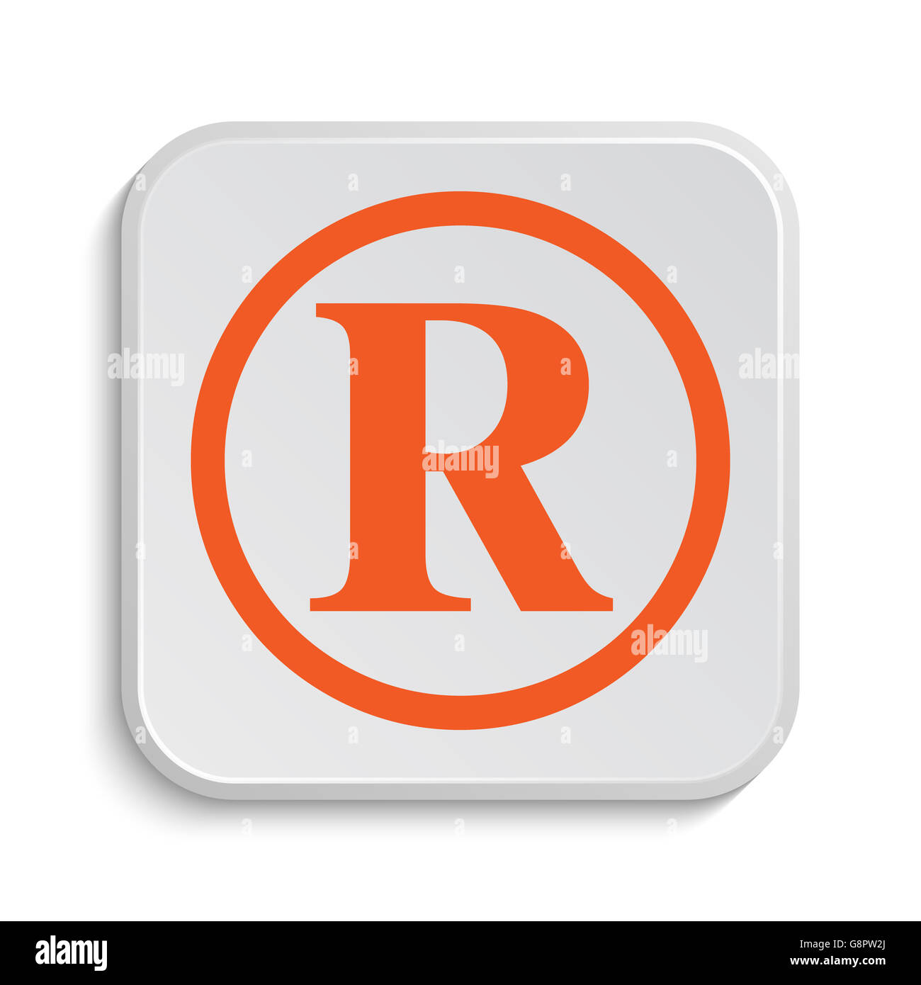 Registered mark icon. Internet button on white background Stock Photo ...