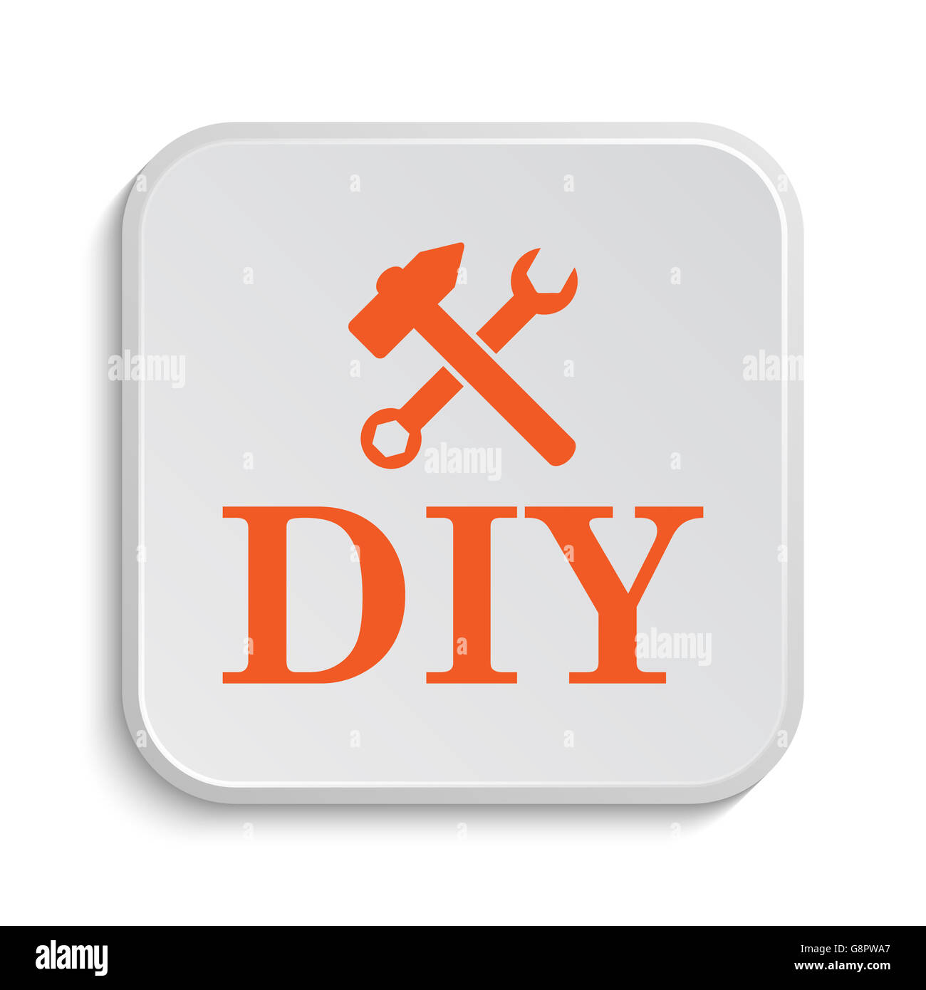 DIY icon. Internet button on white background Stock Photo - Alamy