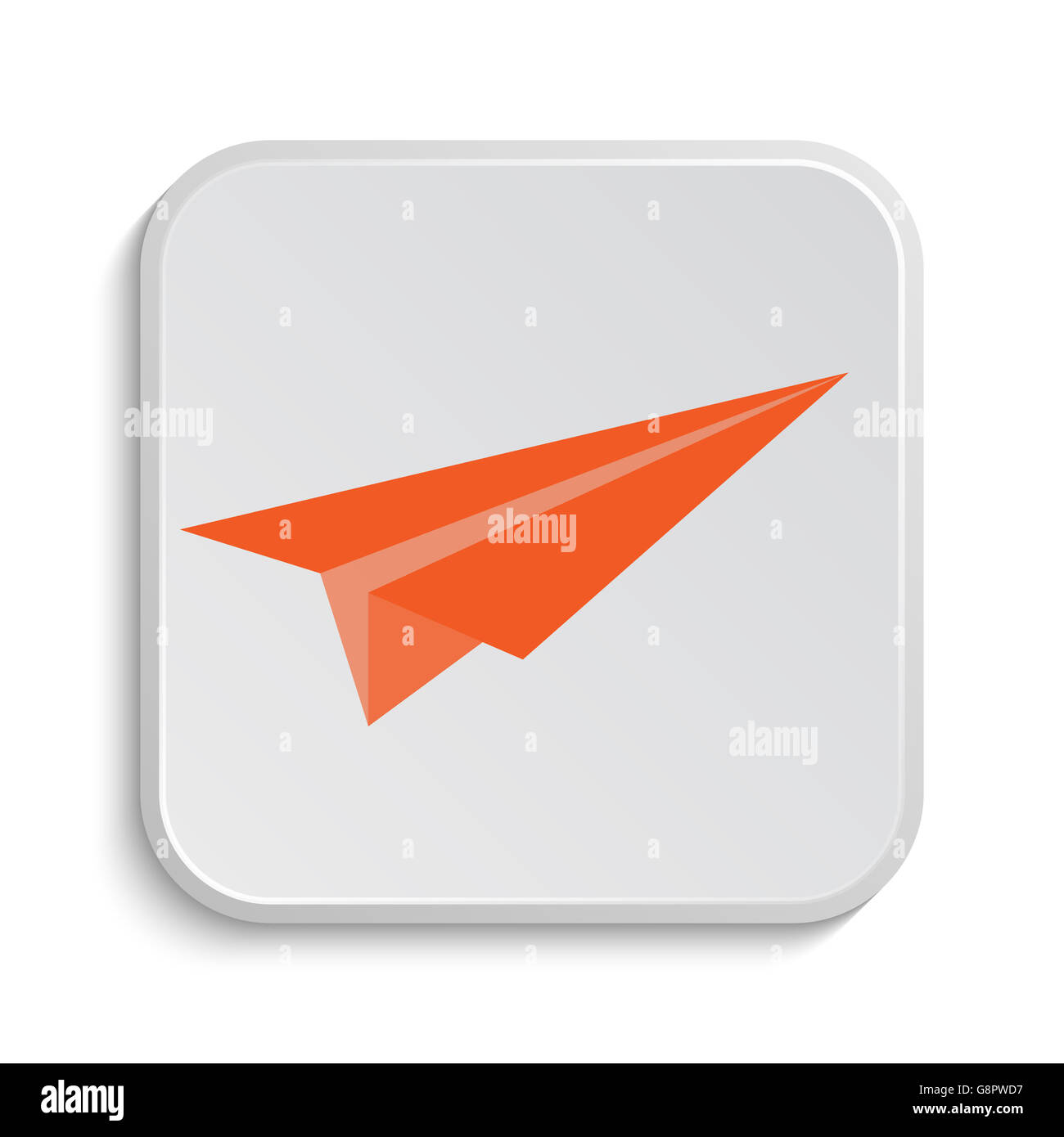 Paper plane icon. Internet button on white background Stock Photo - Alamy