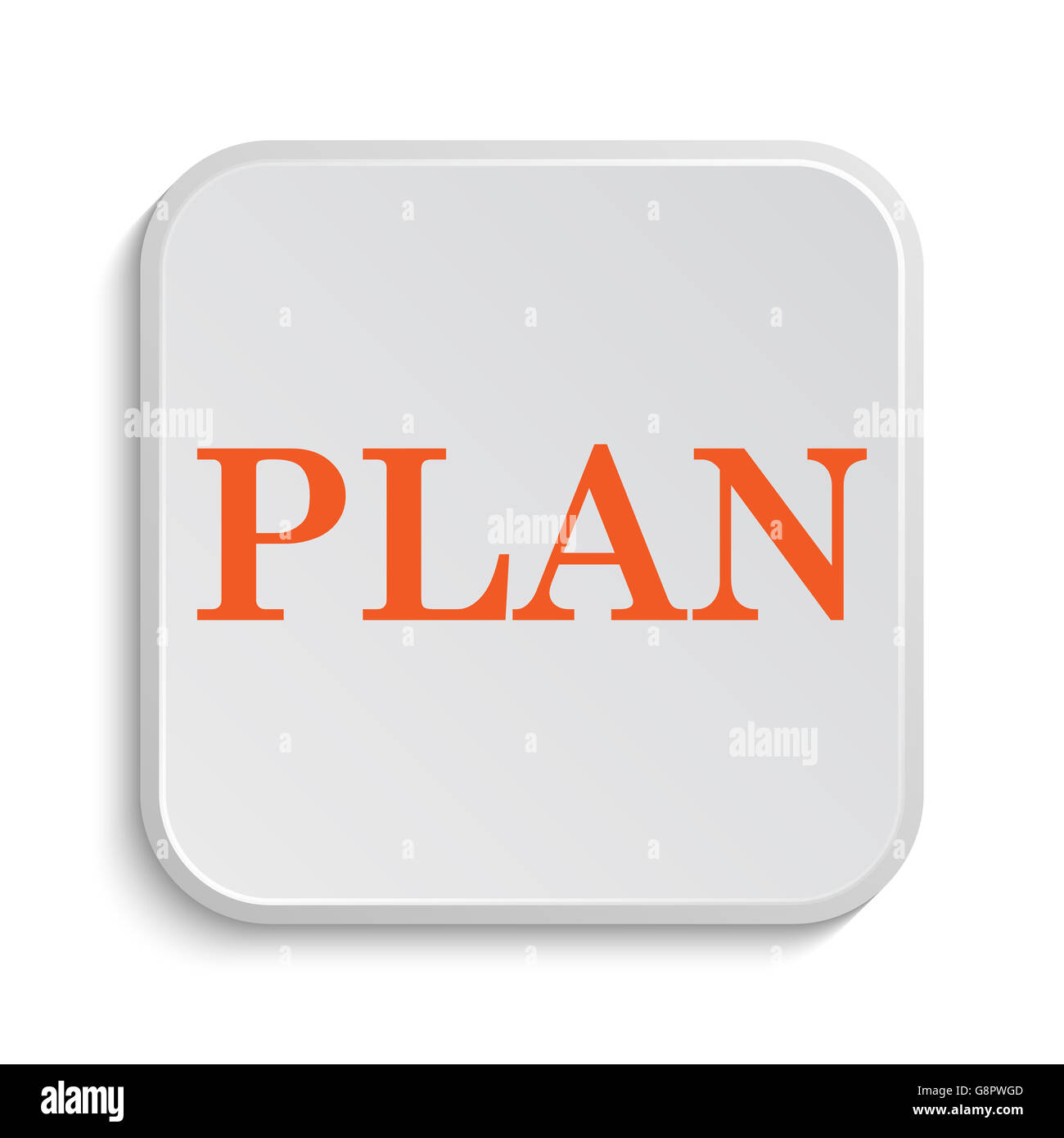 Plan icon. Internet button on white background Stock Photo - Alamy